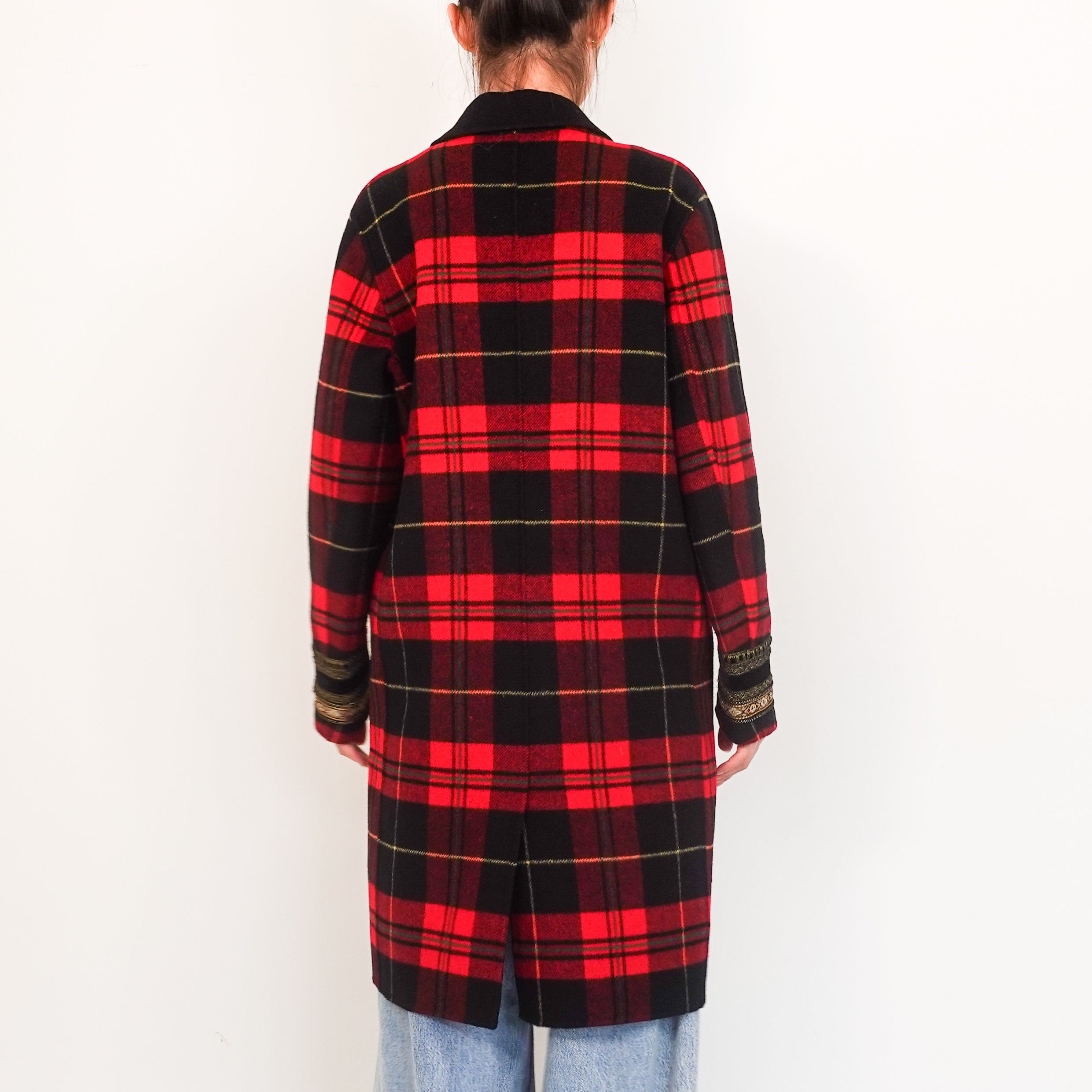 Red plaid coat RRP £150