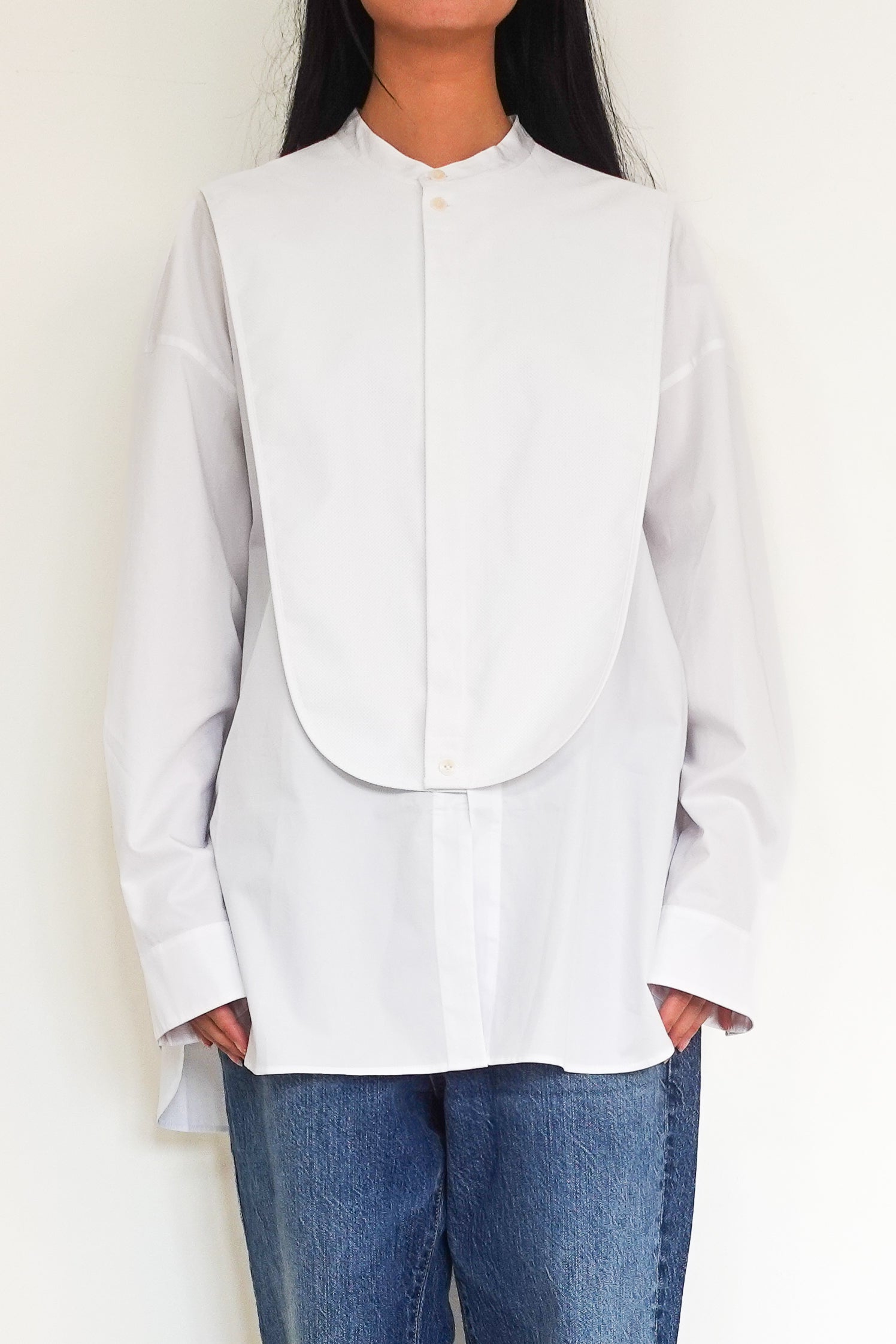 Eco Poplin Tuxedo Shirt with Bib Flap RRP £370