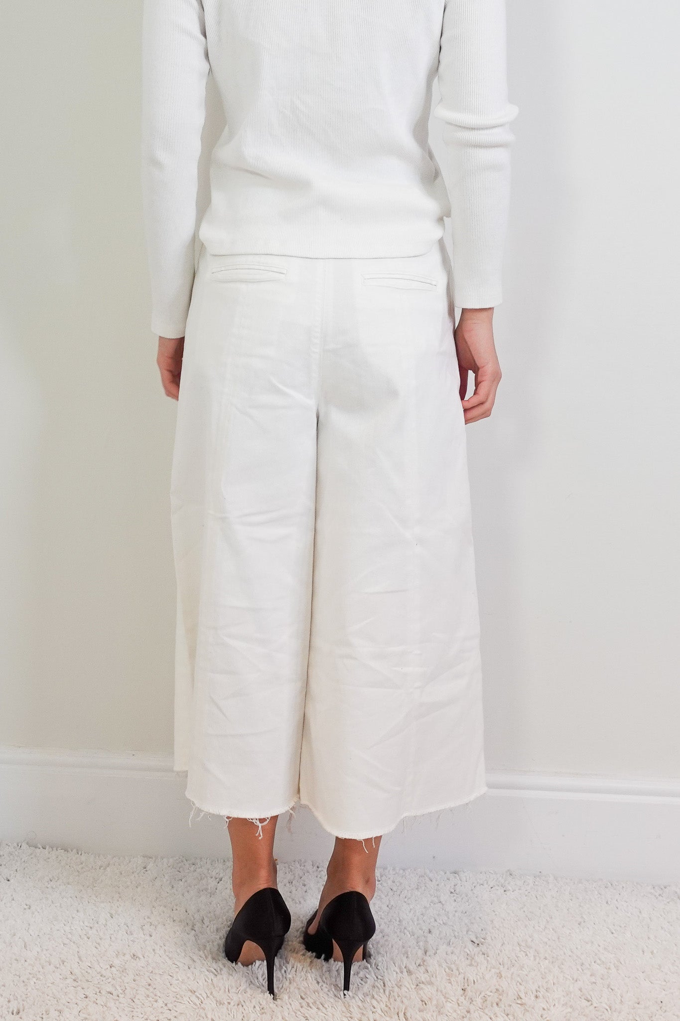 White cotton trousers RRP £250