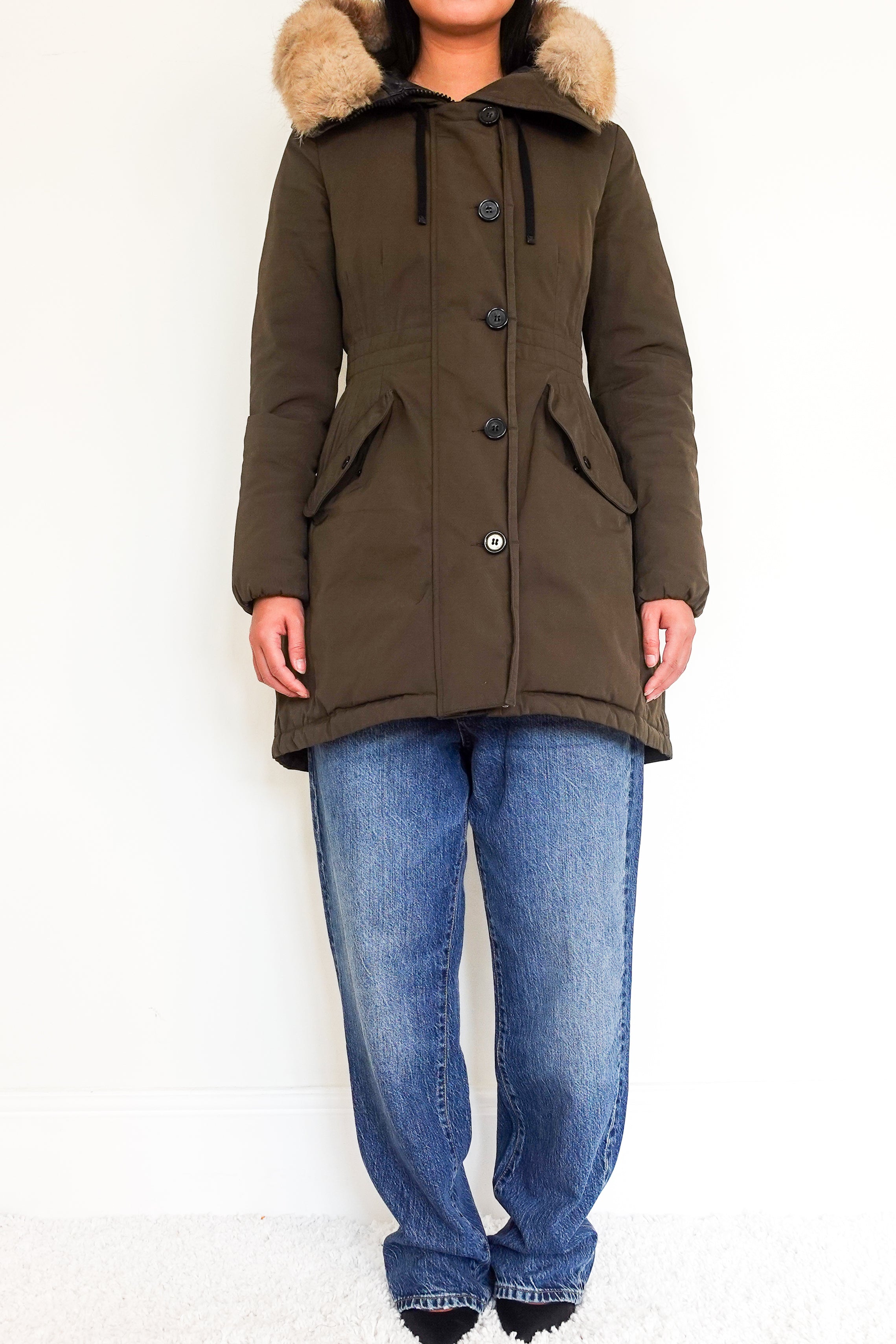 Khaki Green Aredhel Parka Coat RRP £1680