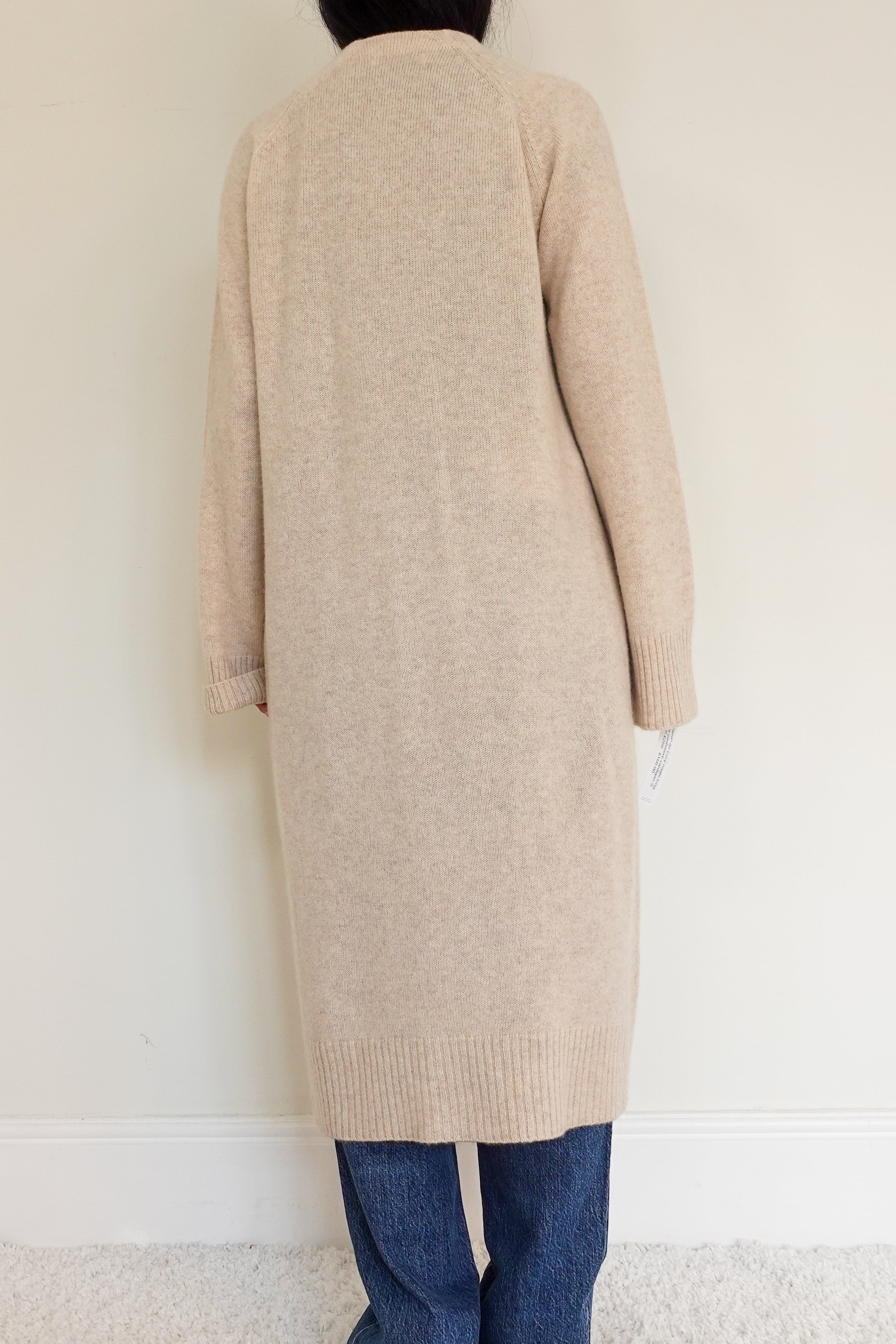 Wool and cashmere Long beige cardigan RRP £250