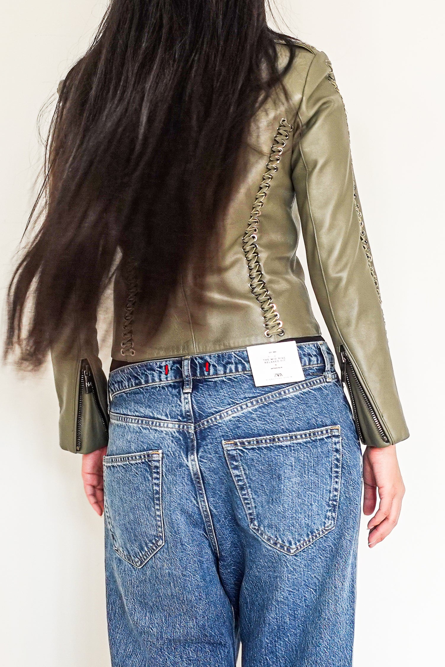 Green Leather Jacket RRP £1.2K