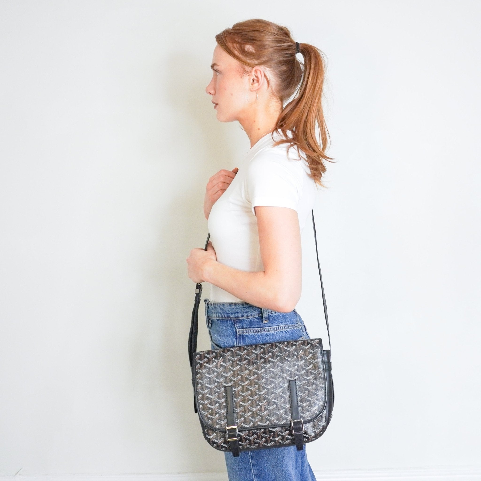 Goyard Black Belvedere MM Messenger Bag RRP £2500 | Authentic Preloved - Reloved Again