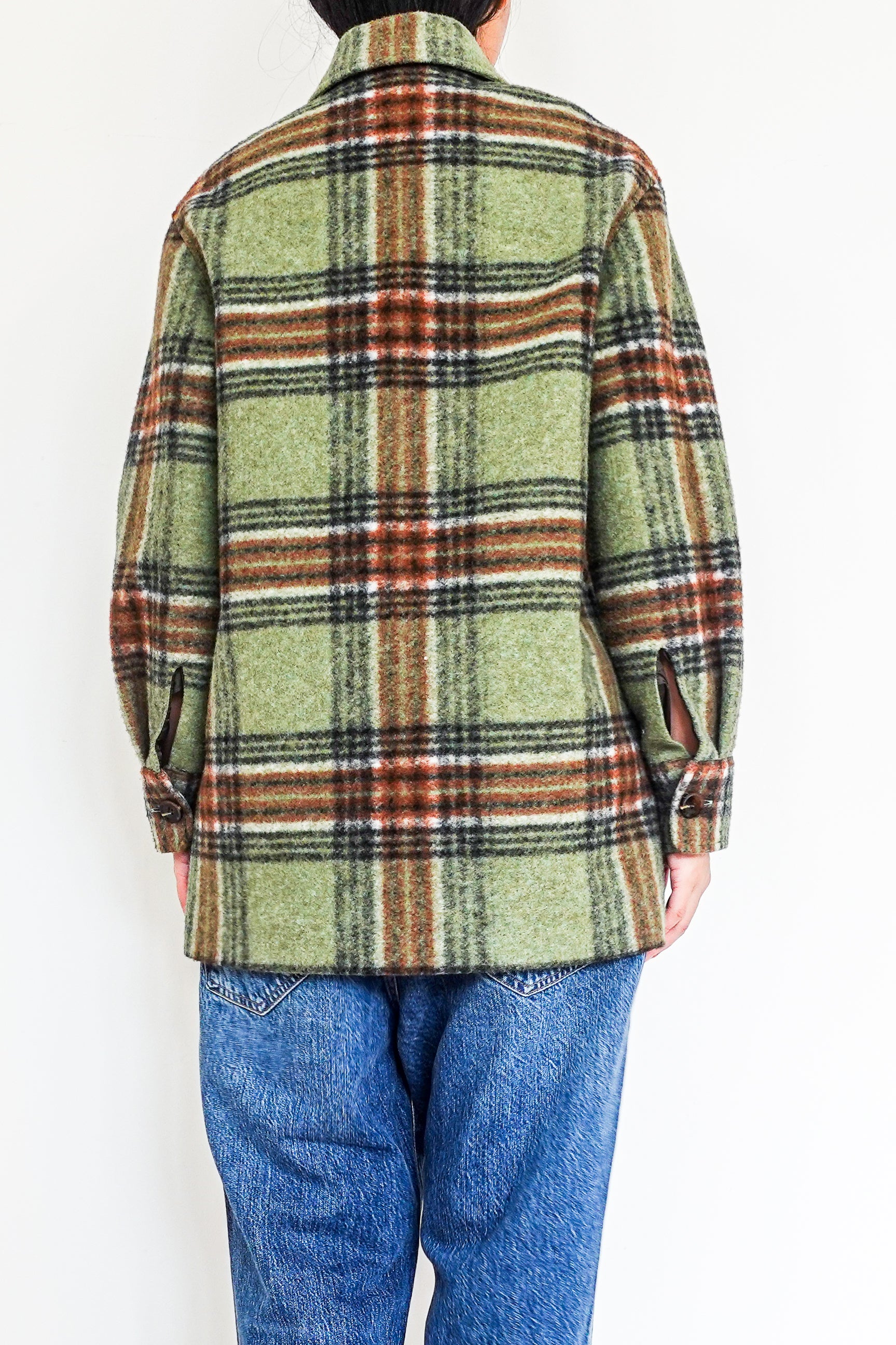 Wool-blend Green Check Jacket RRP £260