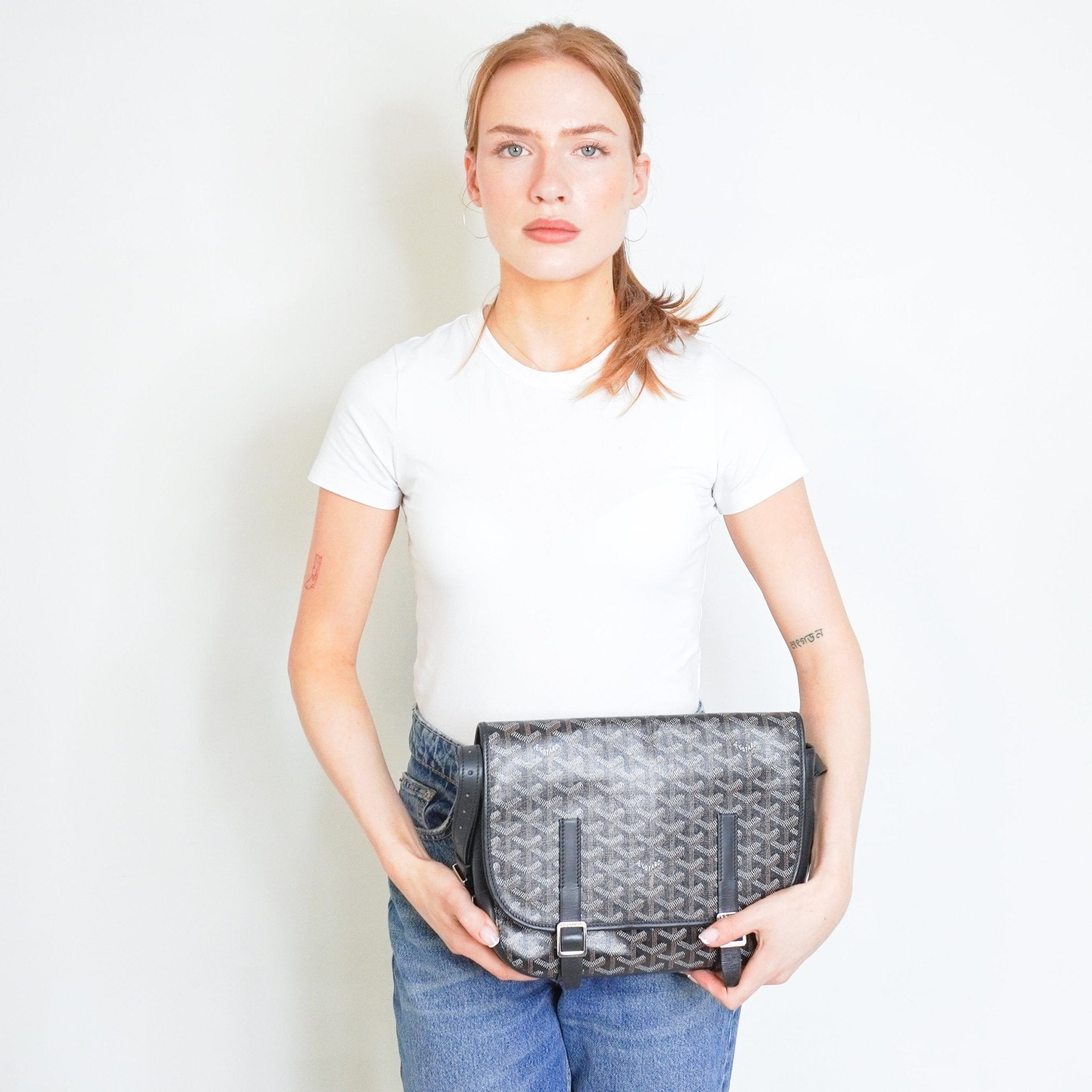 Goyard Black Belvedere MM Messenger Bag RRP £2500 | Authentic Preloved - Reloved Again
