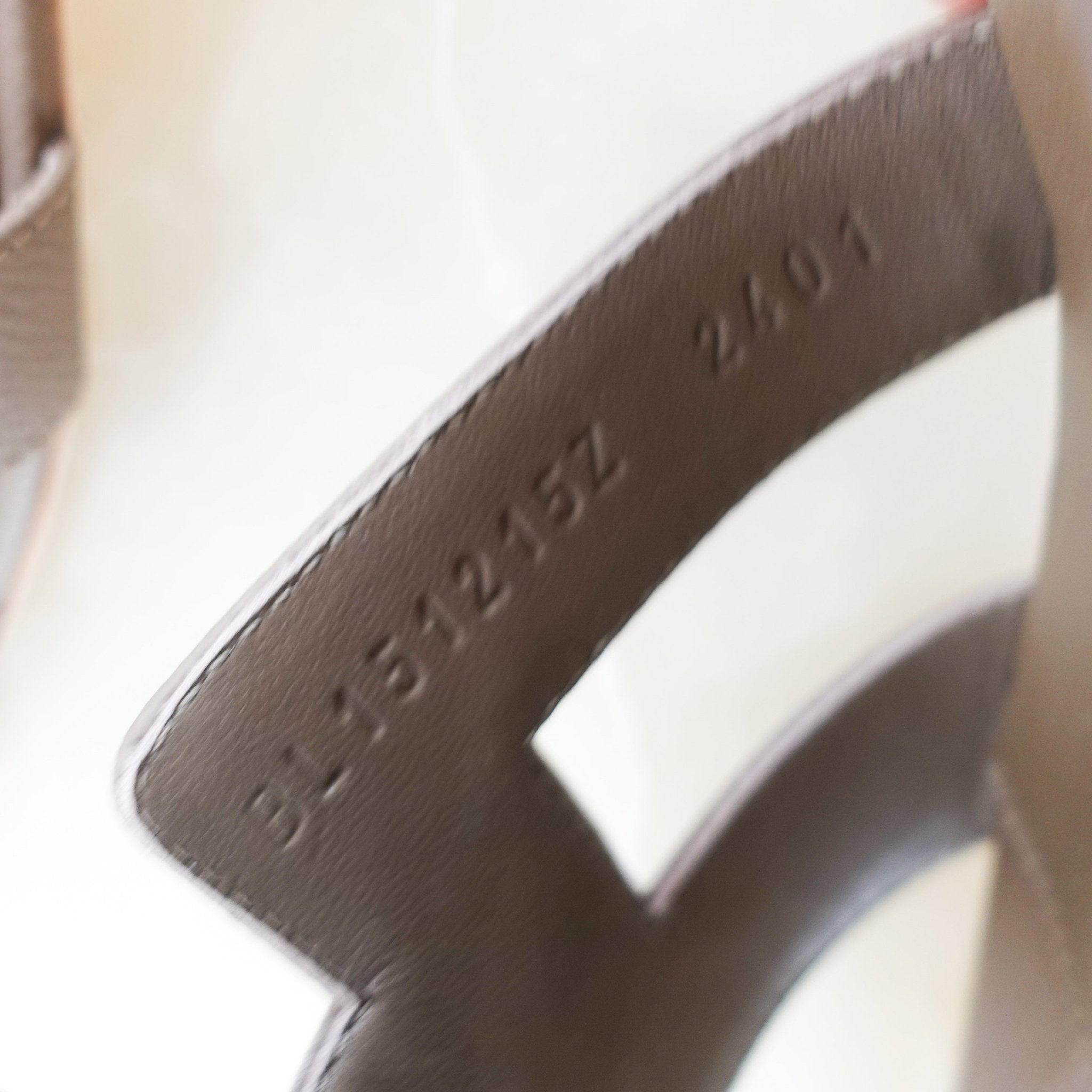 NEW Hermes Brown Oasis Calfskin Heeled Sandals in Etoupe RRP £650 | Authentic Preloved - Reloved Again