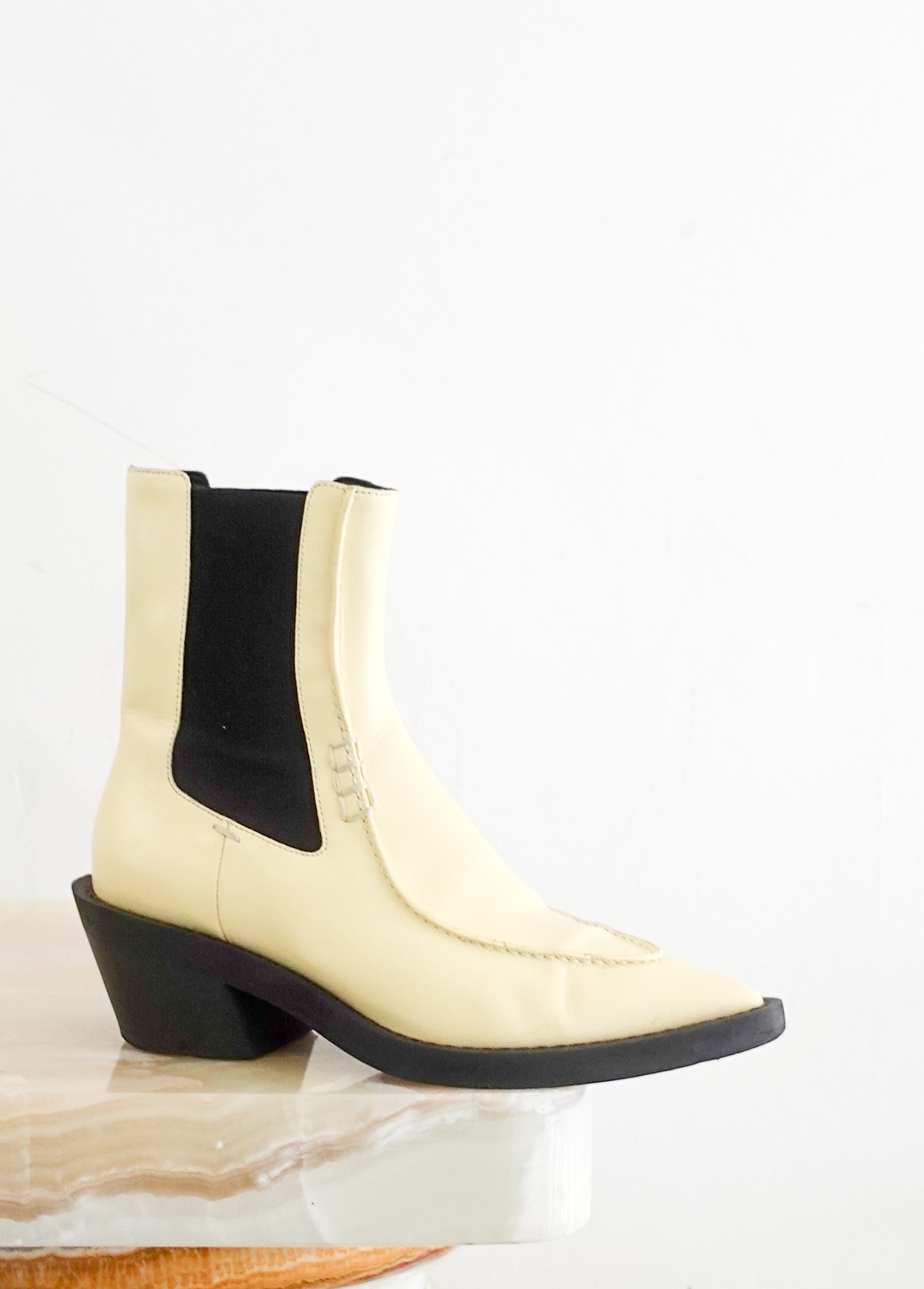 Chelsea cream boots RRP £350