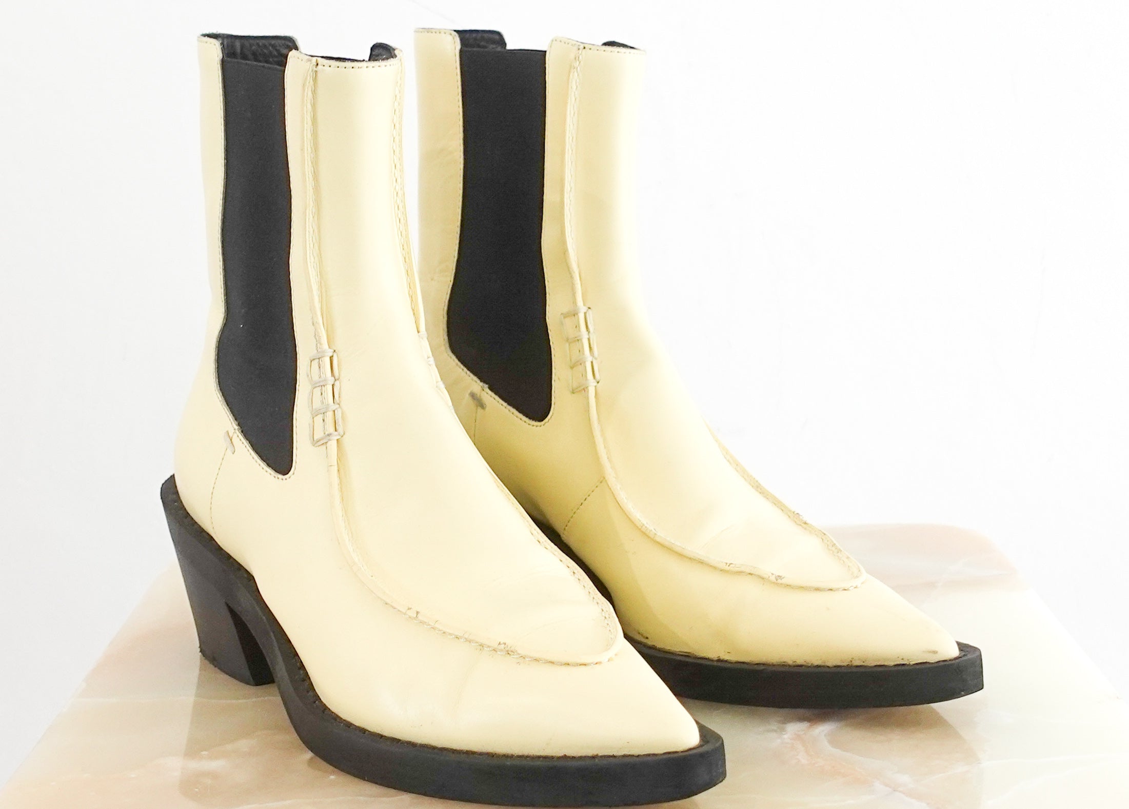 Chelsea cream boots RRP £350