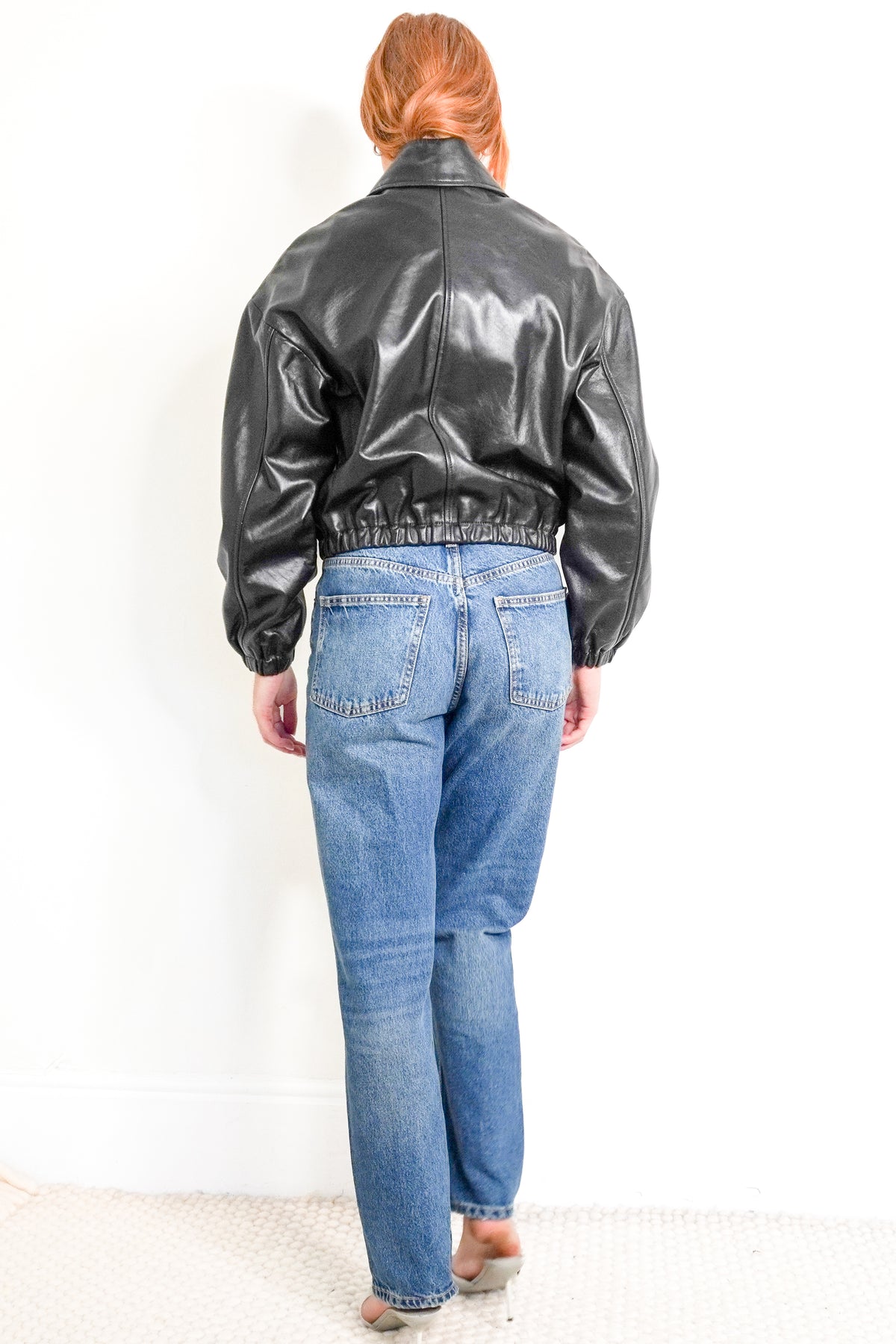 Nour Hammour Leather Bomber Jacket (RRP £1700) | Authentic Preloved