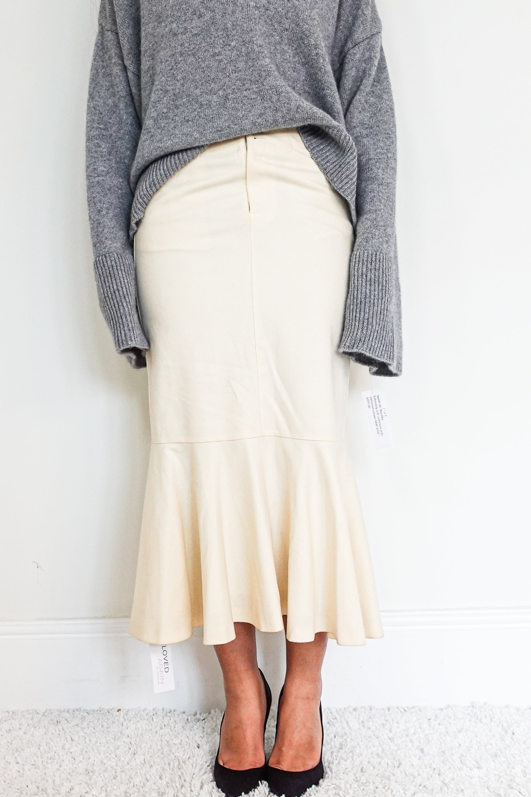 Wool Cream Skirt RRP £150