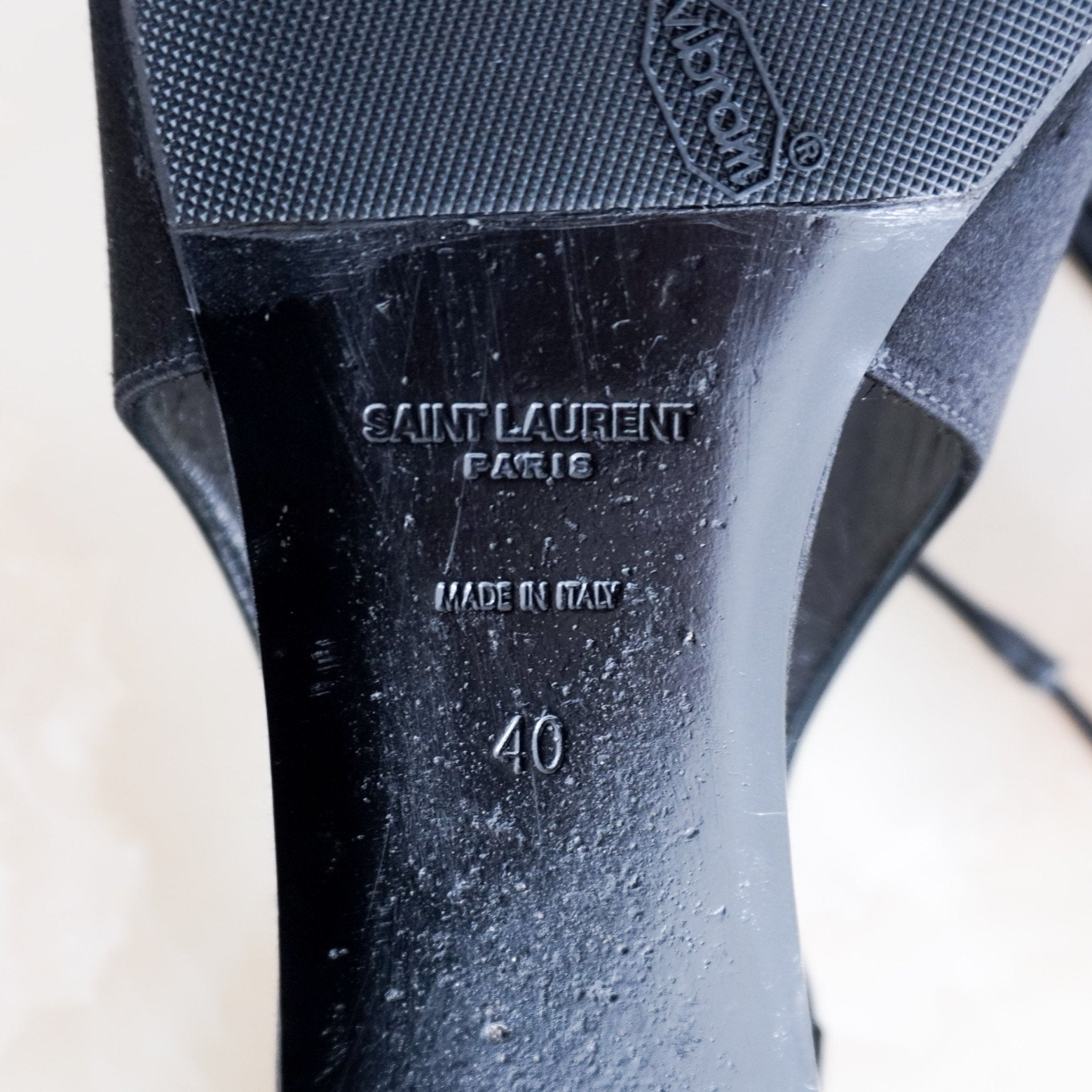 Saint Laurent Black Babylon Slingbacks RRP £750 | Authentic Preloved - Reloved Again