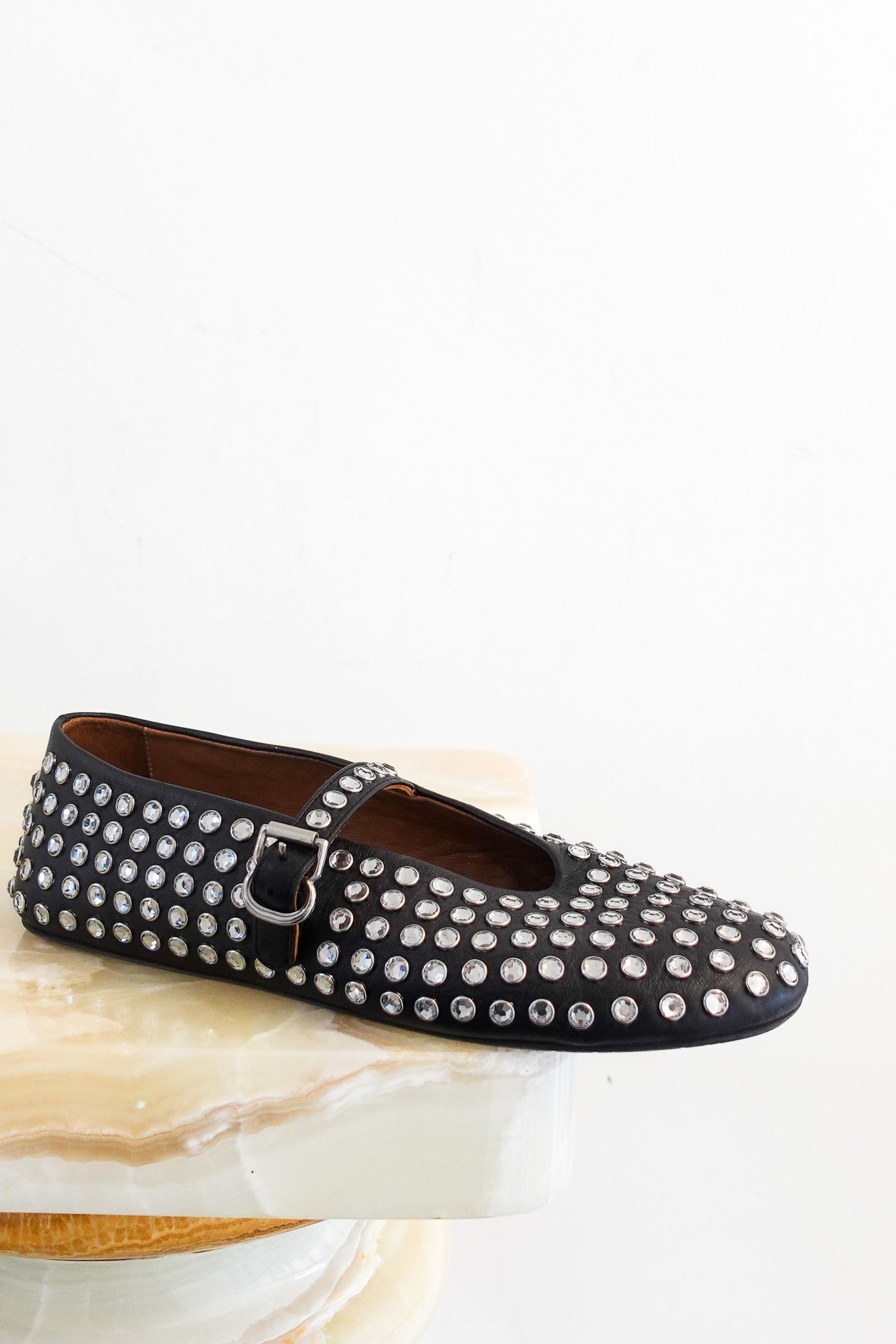 Crystal embellished ballerina flats RRP £900