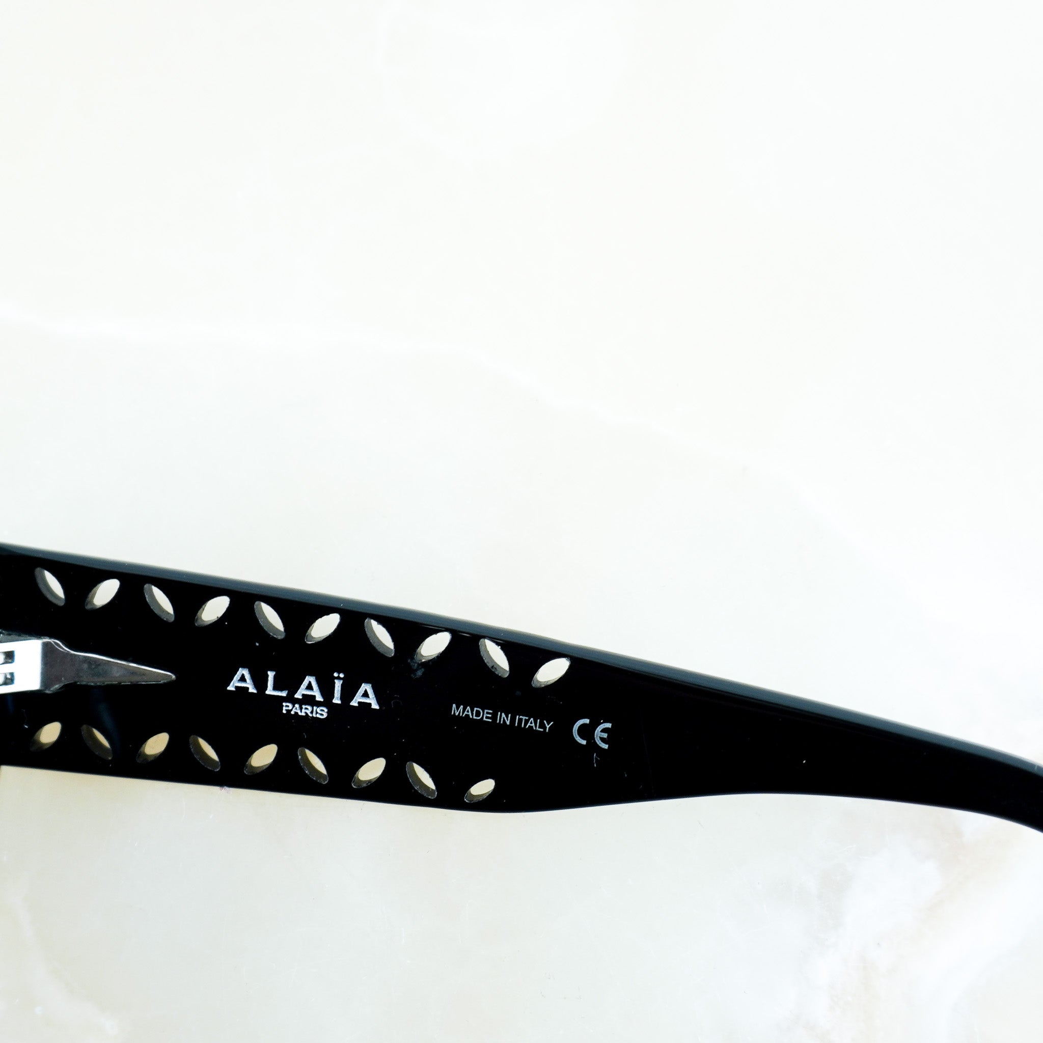 Alaïa Black Laser Cut Rectangle Sunglasses RRP £310 | Authentic Preloved FINAL SALE - Reloved Again