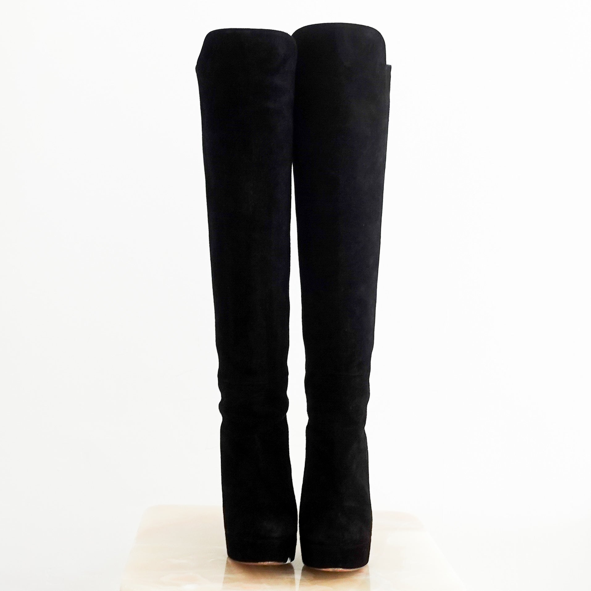 Aquazzura Black Knee High Suede Boots RRP £800 | Authentic Preloved