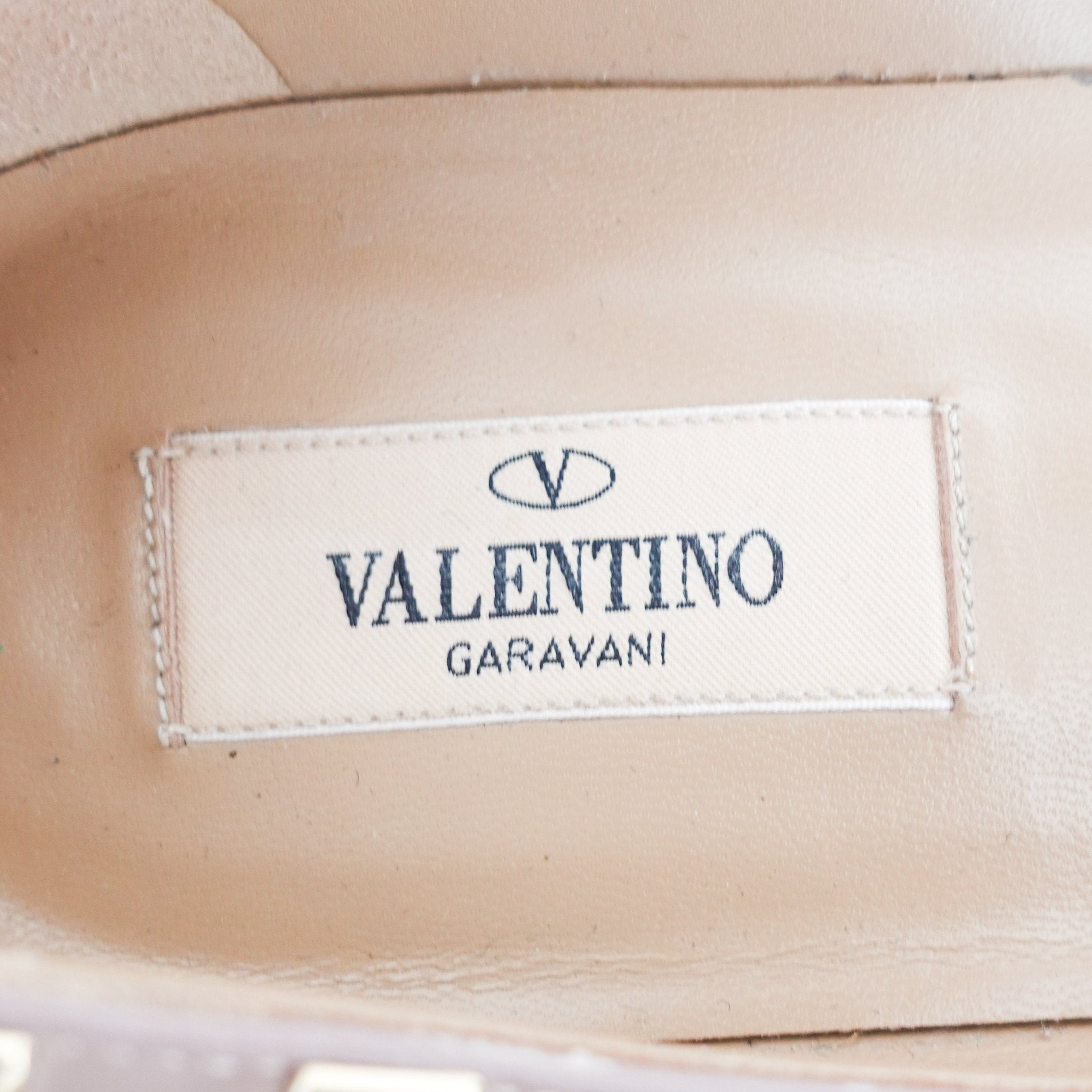 Valentino Rockstud Black Gold and Mauve Flats RRP £700 | Authentic Preloved - Reloved Again