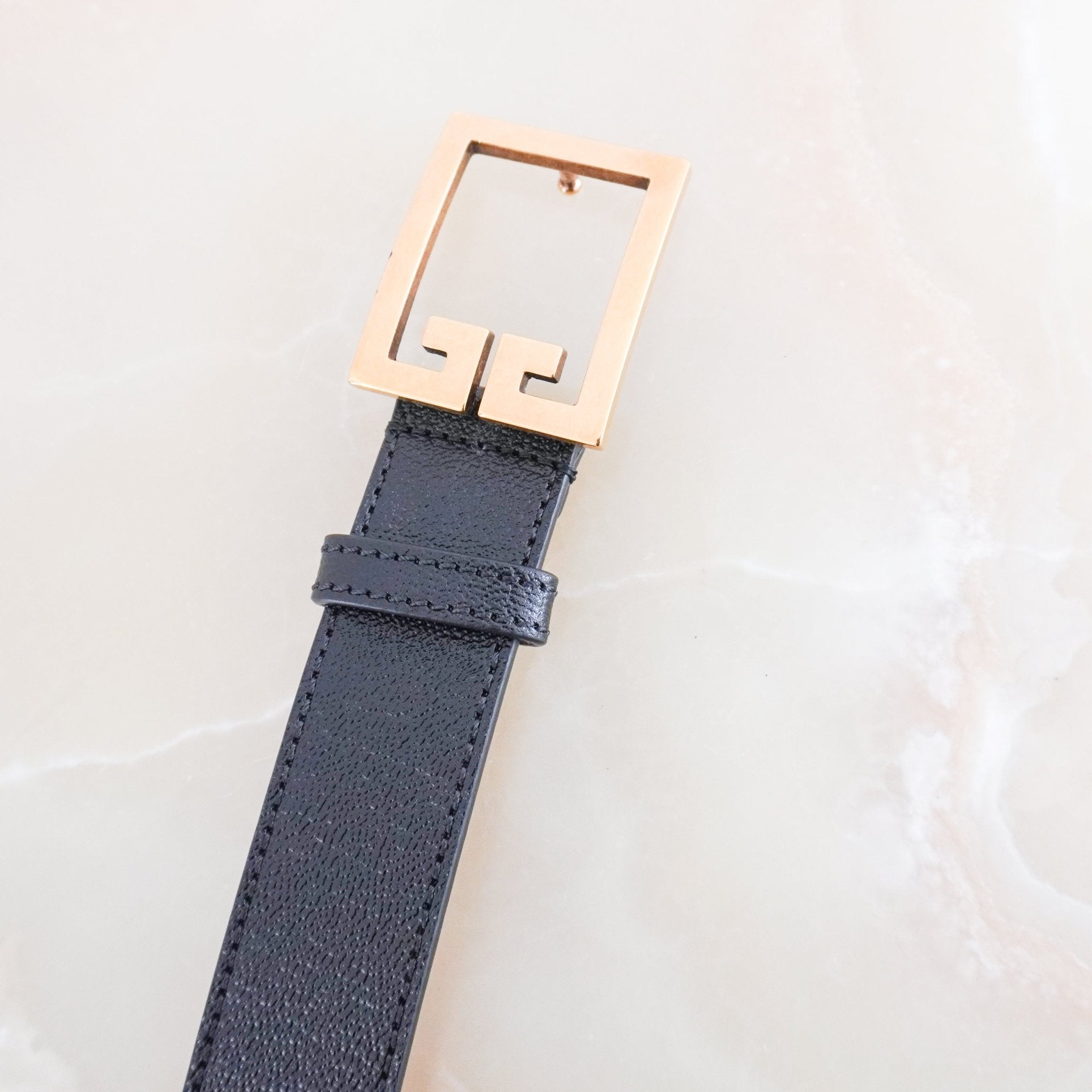 Givenchy Medium Black Leather Belt RRP £360 | Authentic Preloved FINAL SALE - Reloved Again