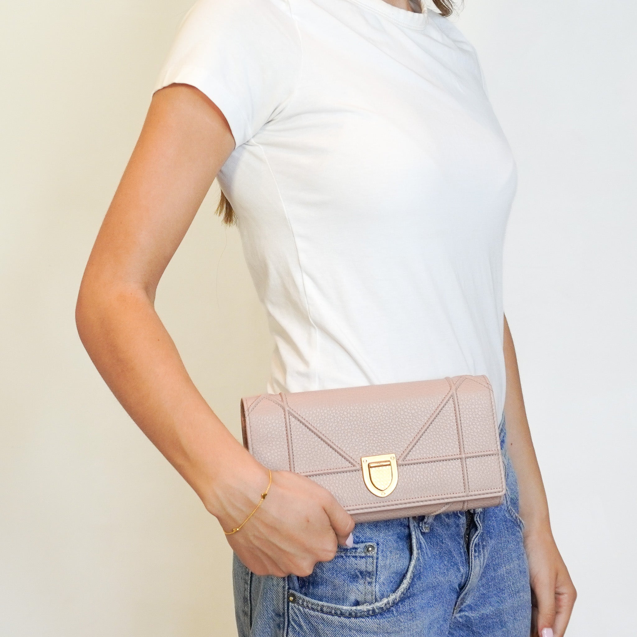 Christian Dior Pink Leather Diorama Wallet on a Chain RRP £1800 | Authentic Preloved
