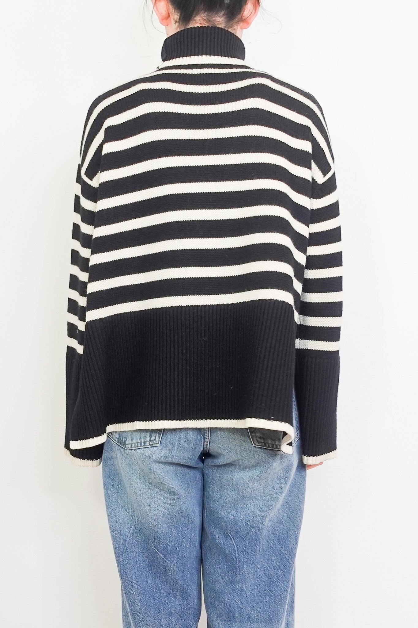 Signature Wool blend striped Turtleneck Sweater RRP £450