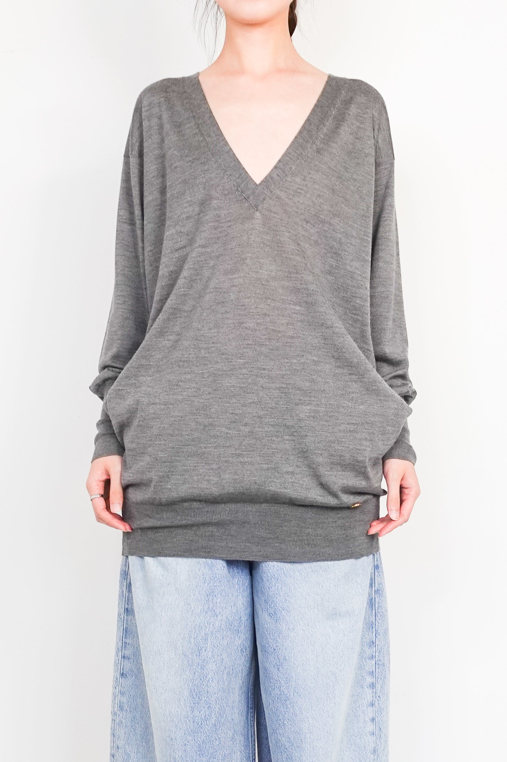 Grey longline jumper RRP £225