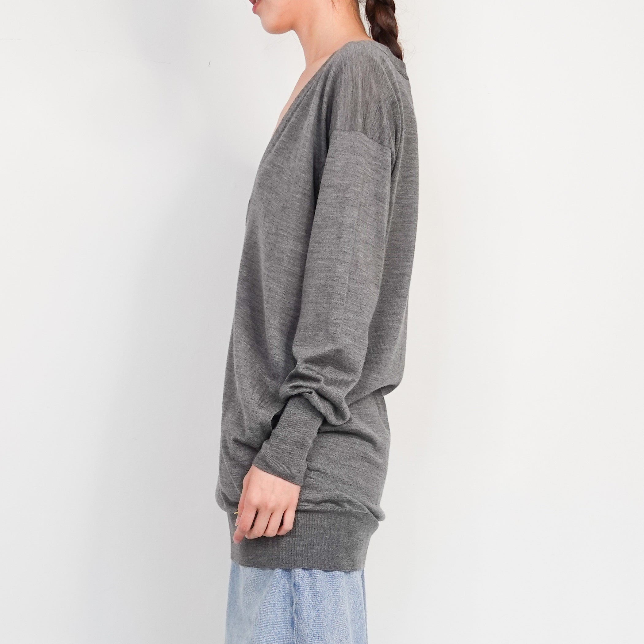 Grey longline jumper RRP £225