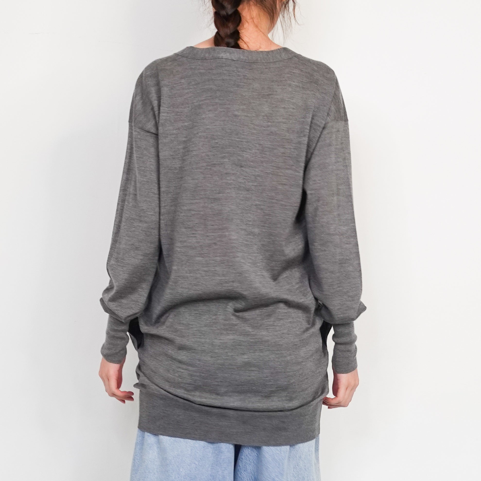 Grey longline jumper RRP £225