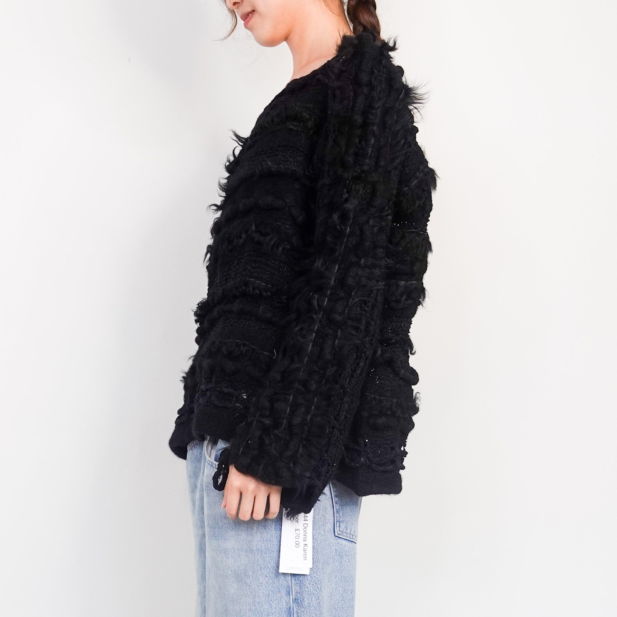 Textured black jumper