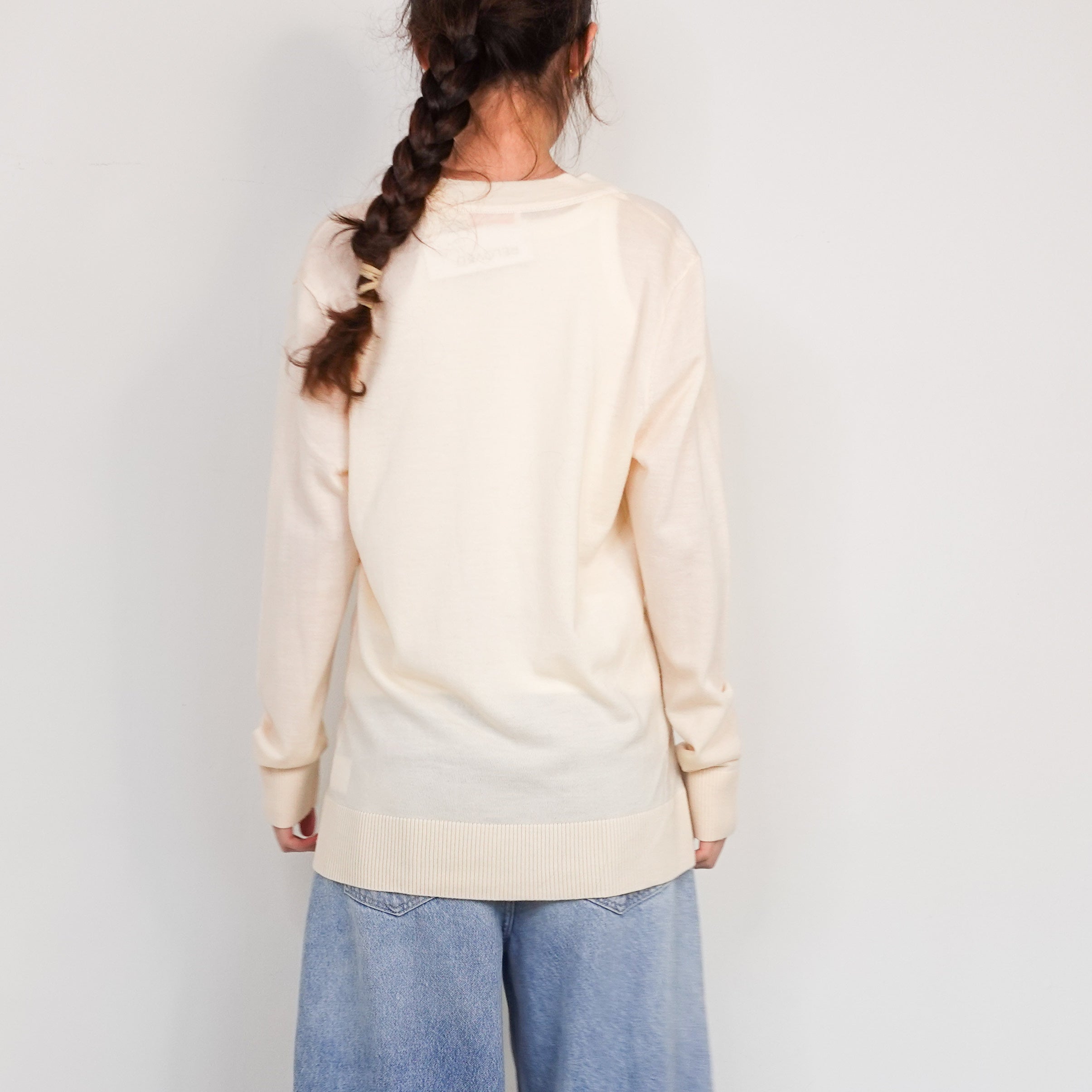 Cream wool cardigan