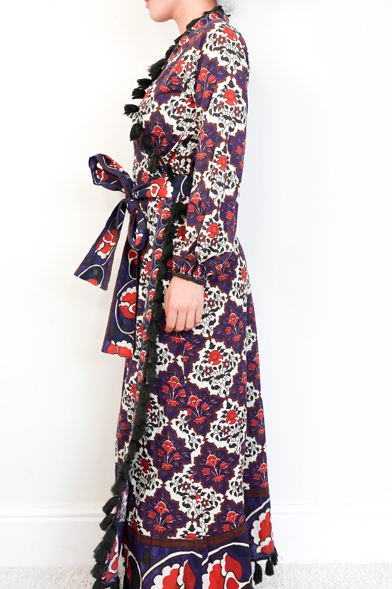 Rhode Resort Blue Floral Cotton Belted Dress RRP £400 | Authentic Preloved - Reloved Again
