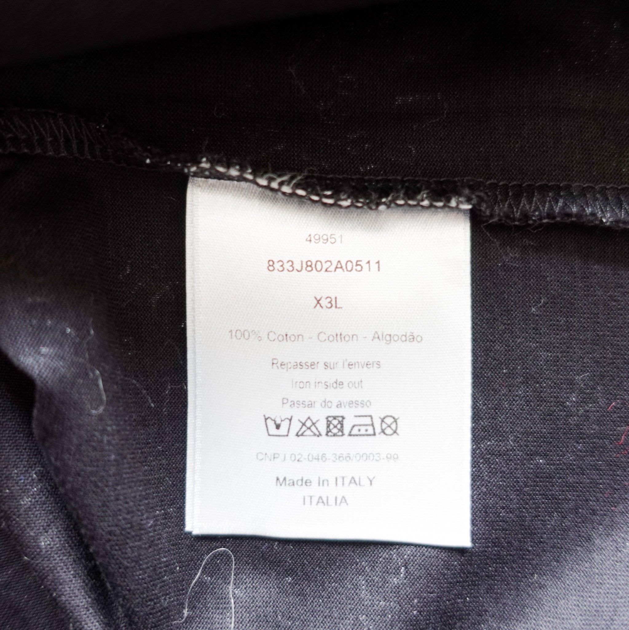 Christian Dior Black Logo Printed Polo Shirt RRP £1000 | Authentic Preloved