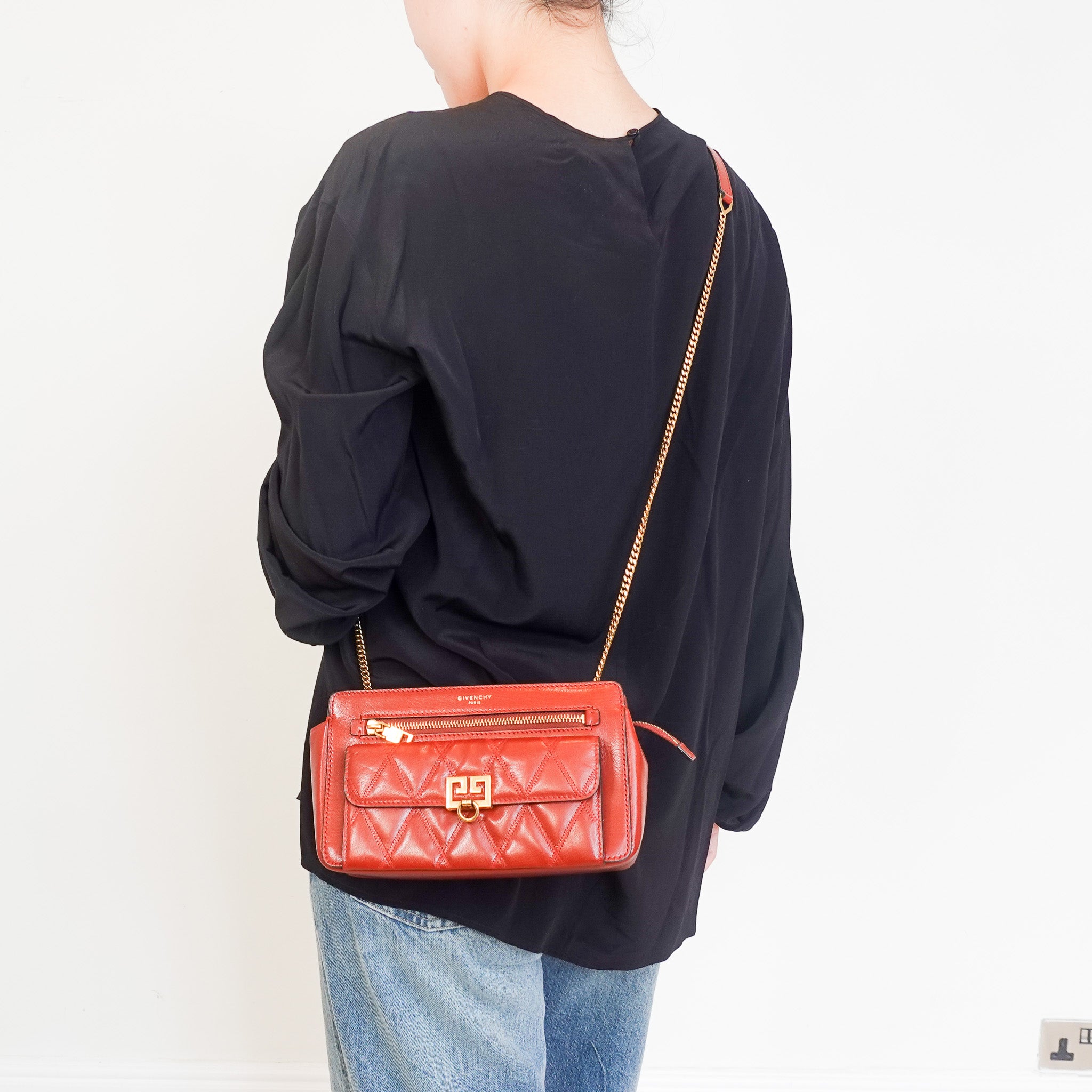 Givenchy Terracotta Diamond Quilted Pocket Bag | Authentic Preloved - Reloved Again