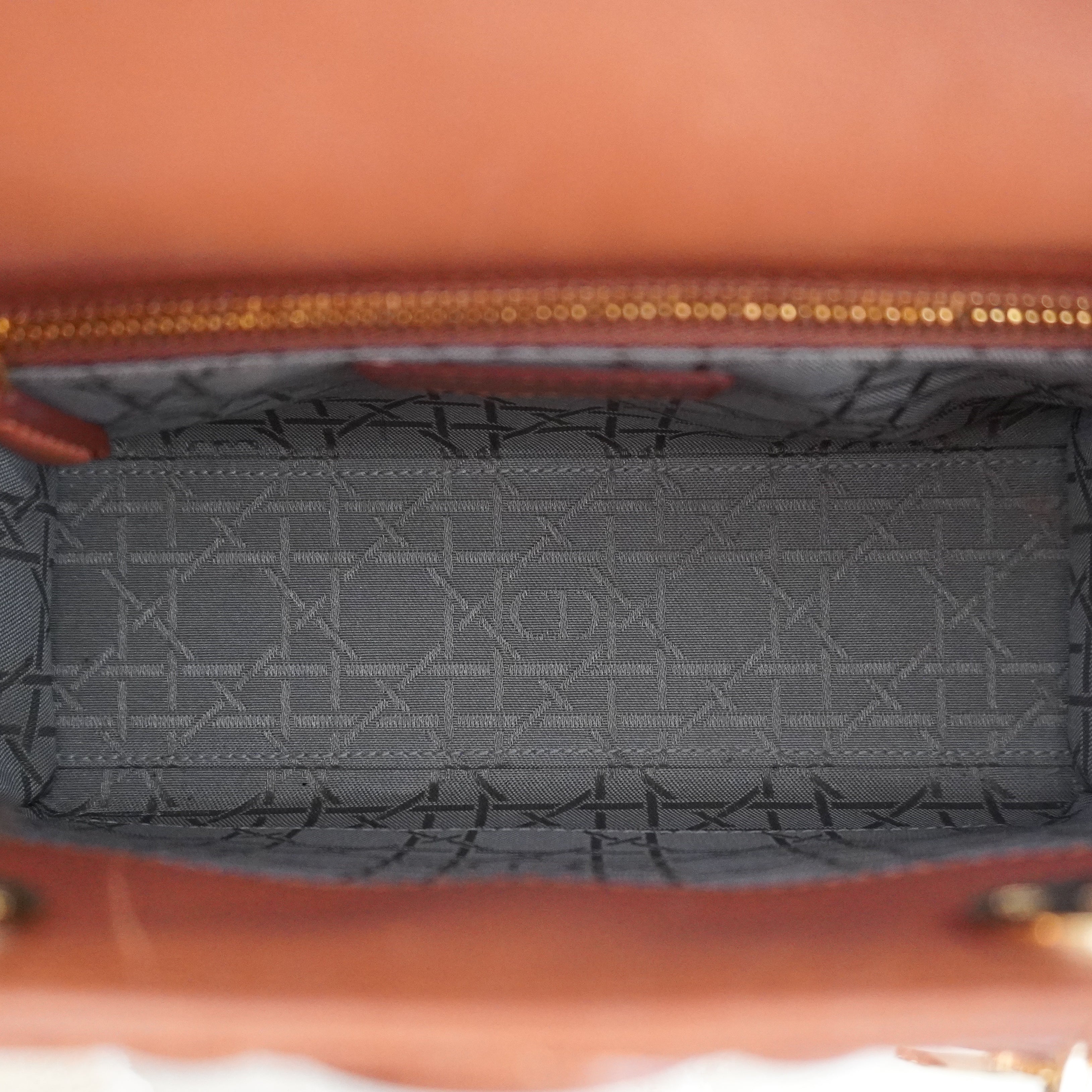 Dior Small Lady Dior Bag Tobacco Brown Cannage Lambskin (RRP £5200) | Authentic Preloved