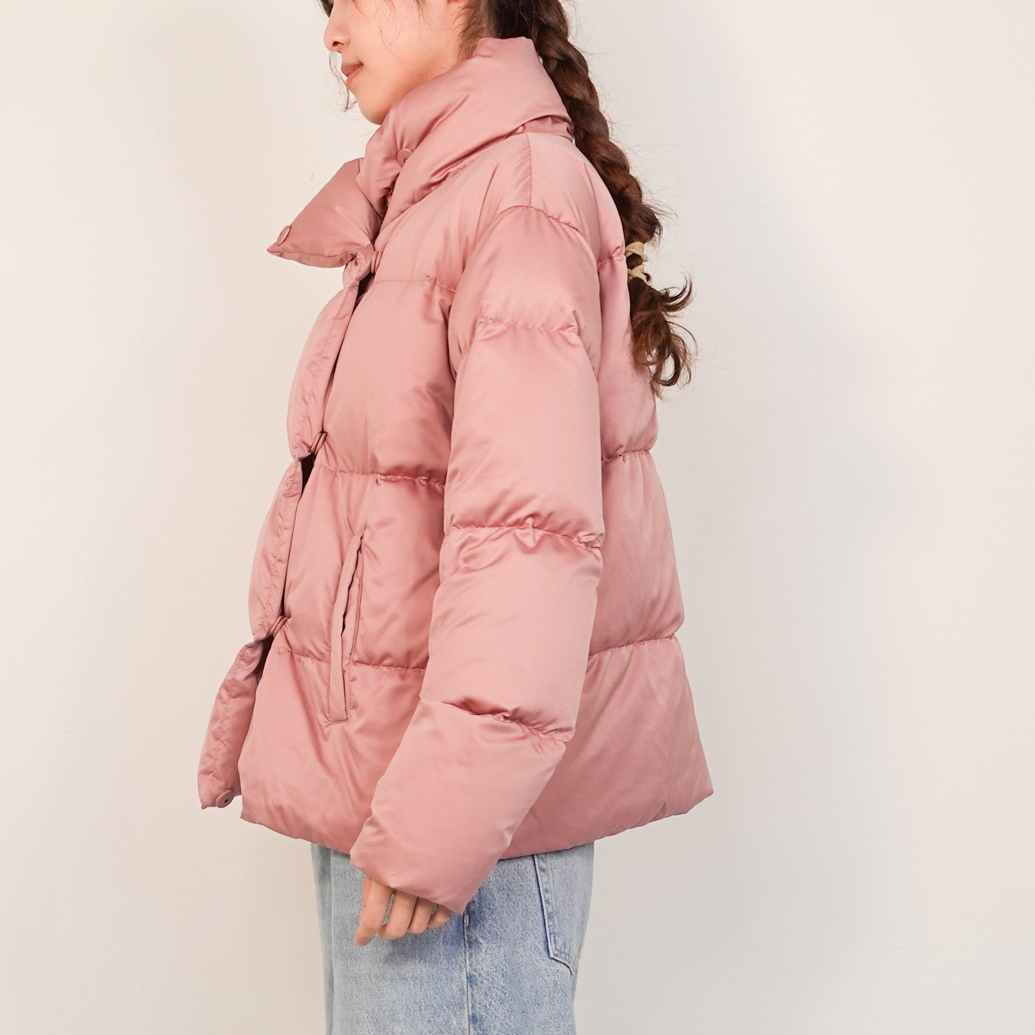 Pink padded down jacket RRP £600