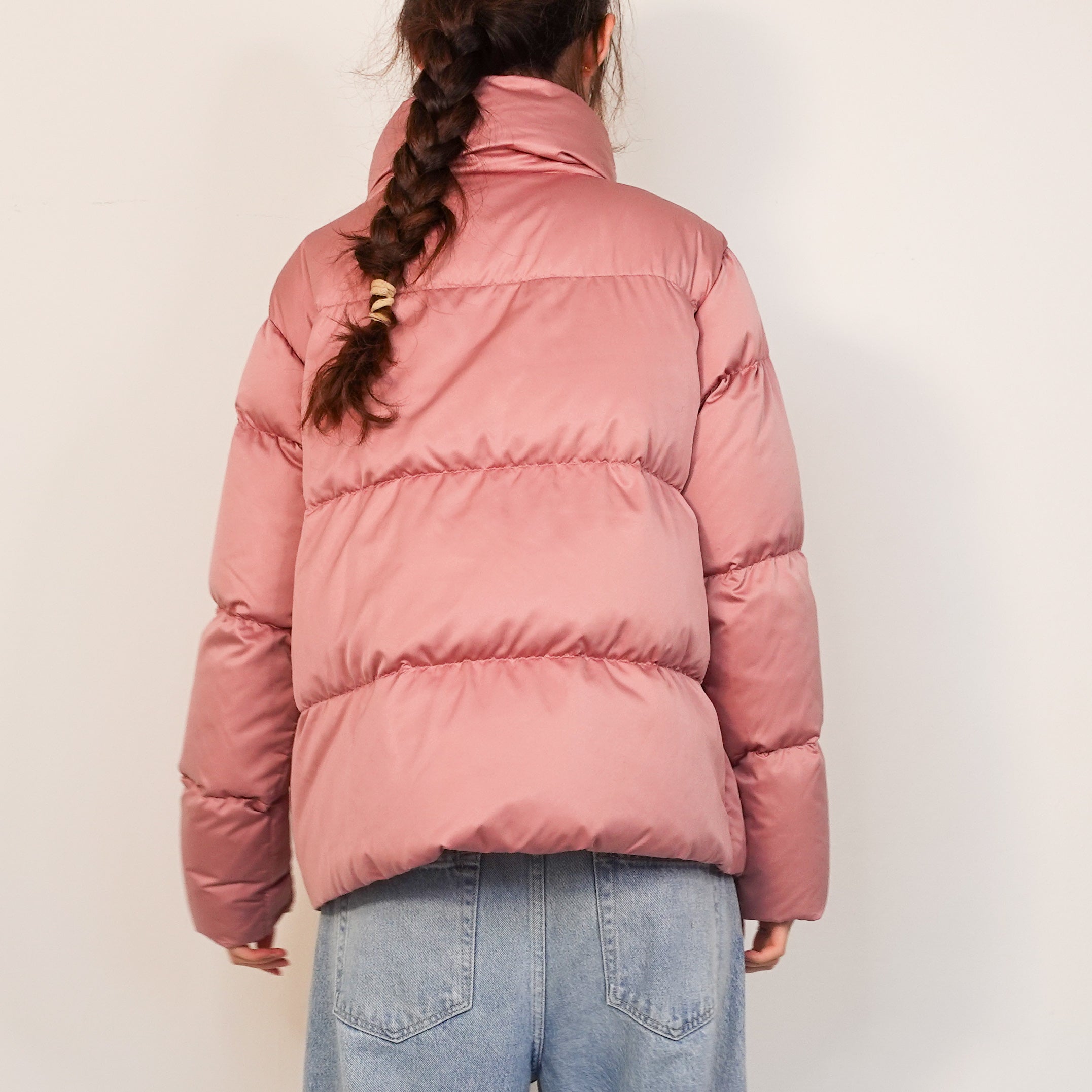 Pink padded down jacket RRP £600