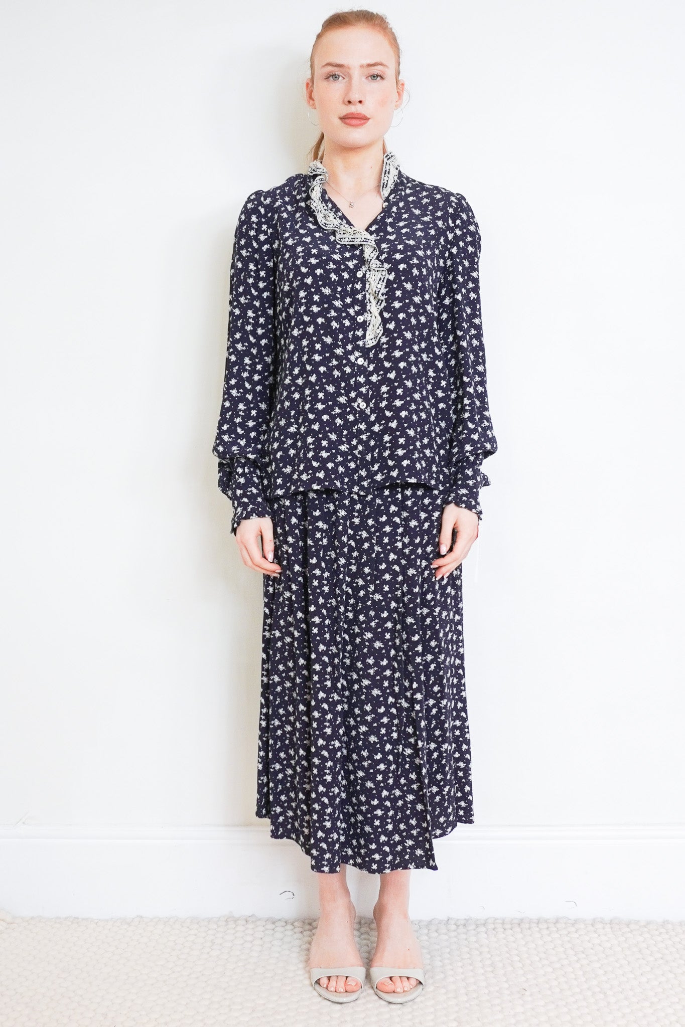 Sezane x Sea NY Blue Navy Skirt RRP £225 | Authentic Preloved - Reloved Again