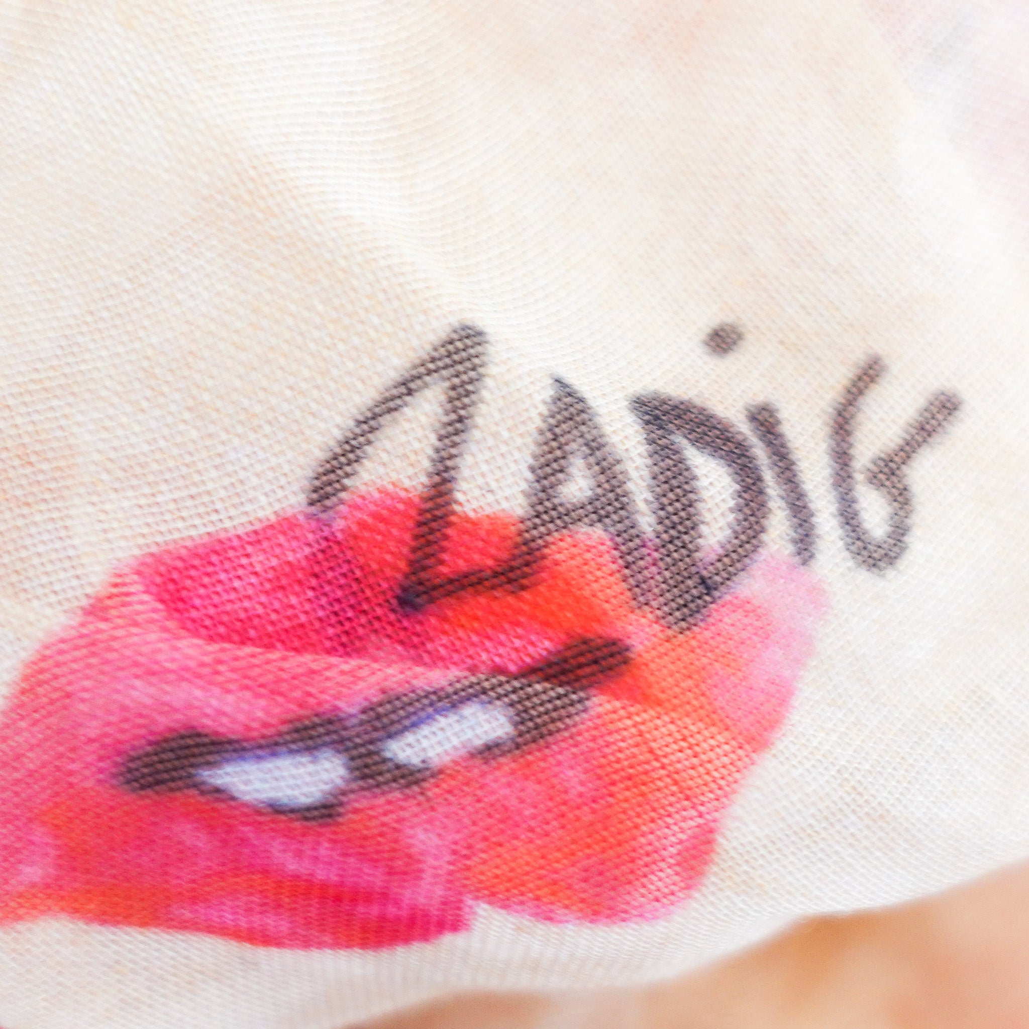 Lips print silk scarf RRP £300