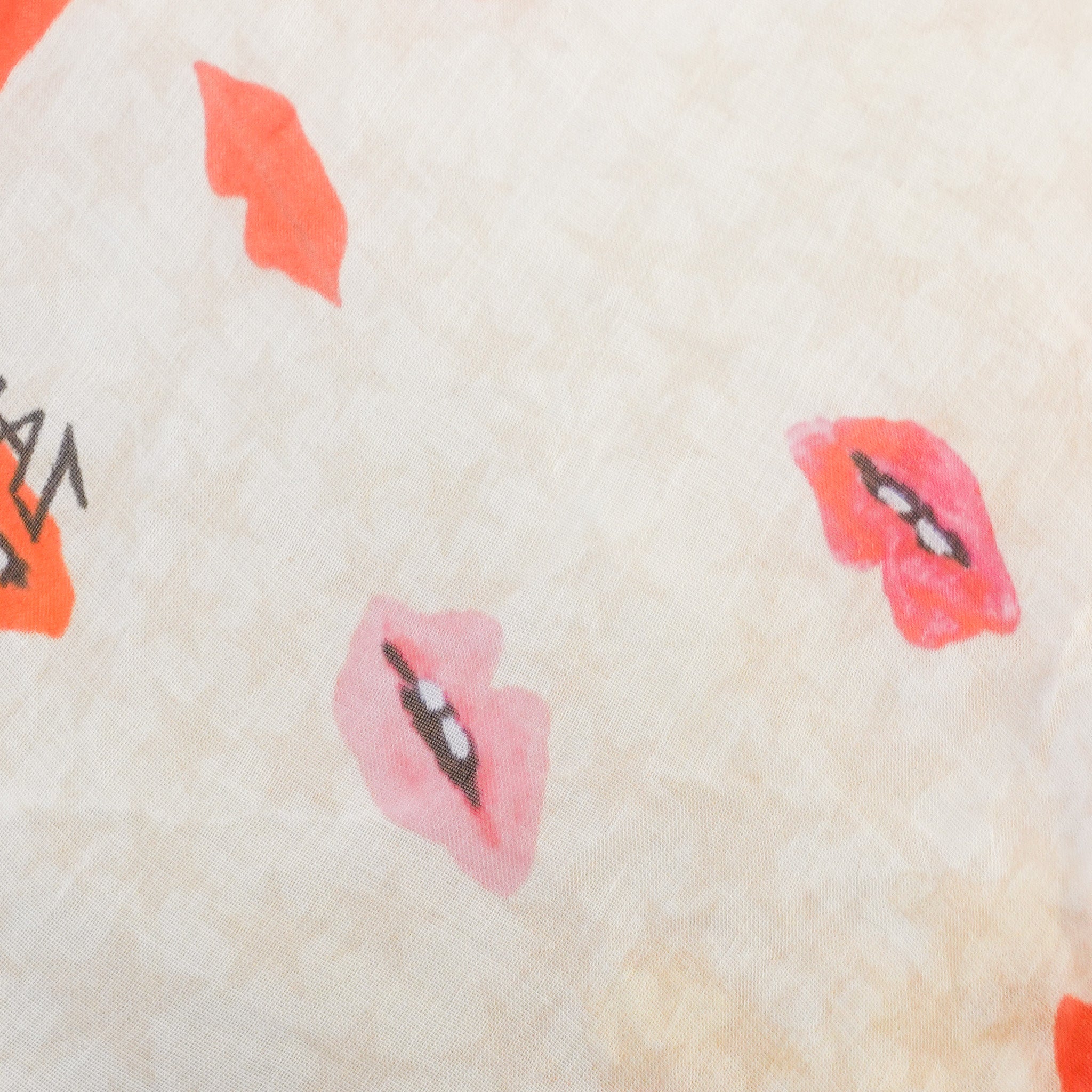 Lips print silk scarf RRP £300