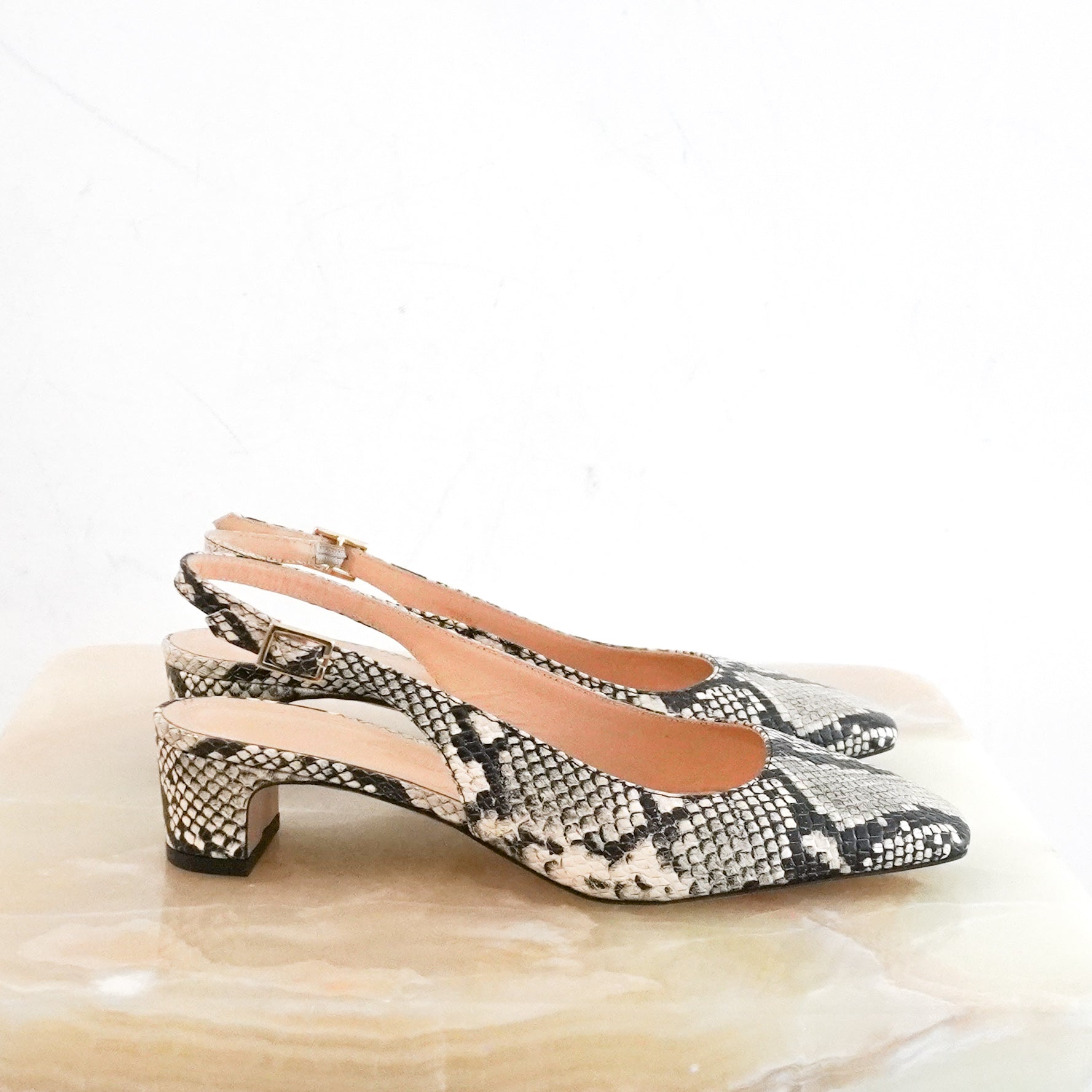 NEW Russell & Bromley Harker Snake Slingbacks RRP £275 | Authentic Preloved - Reloved Again