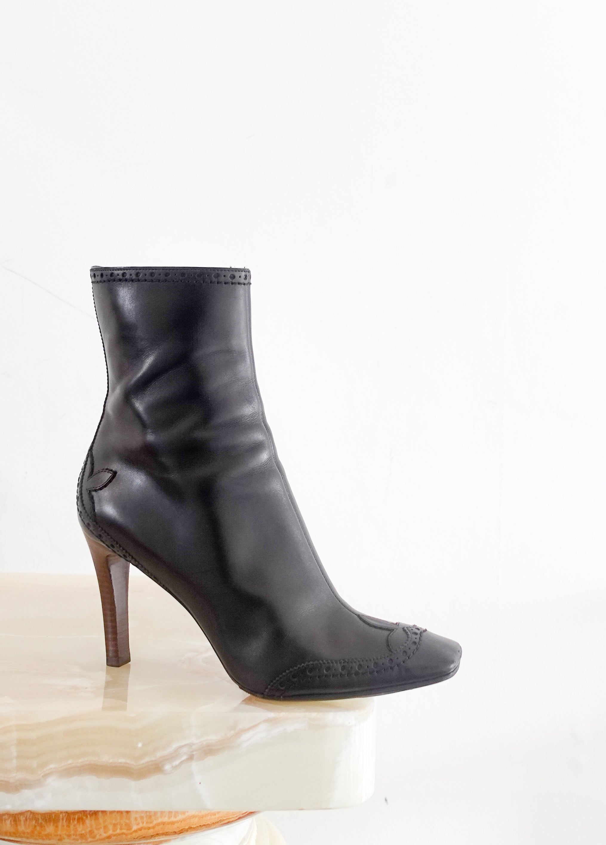 Leather ankle boots RRP £625