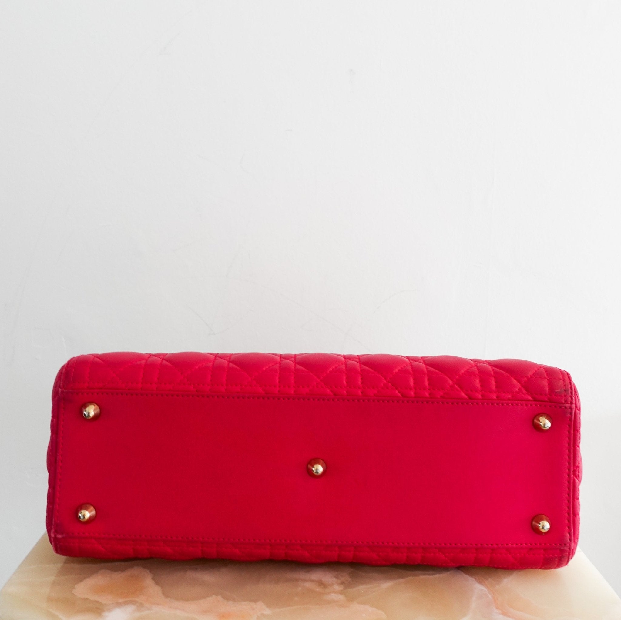 Dior Large Pink Leather Lady Bag | Authentic Preloved - Reloved Again