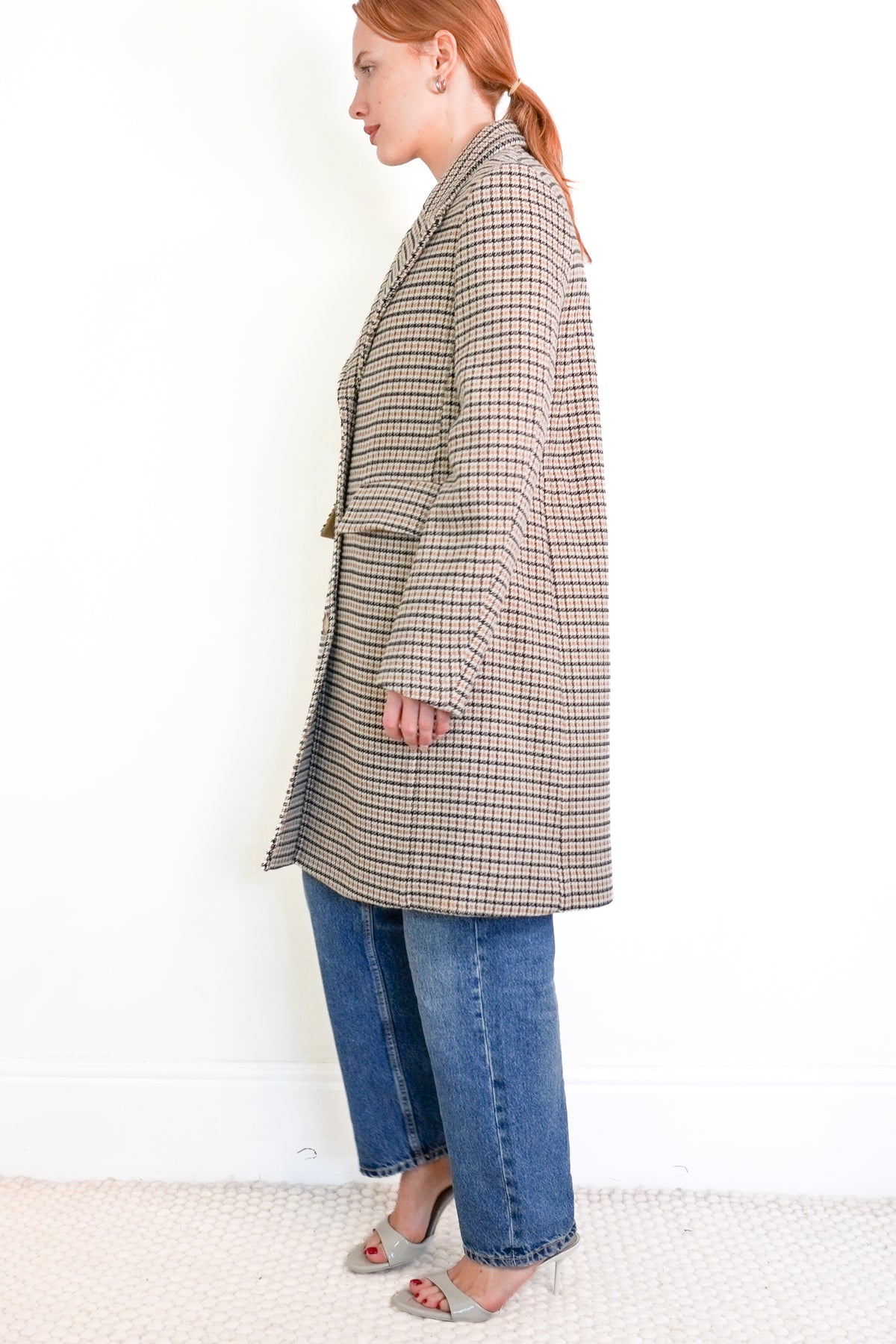 Stella McCartney Houndstooth Tweed Coat (RRP £1700) | Authentic Preloved - Reloved Again