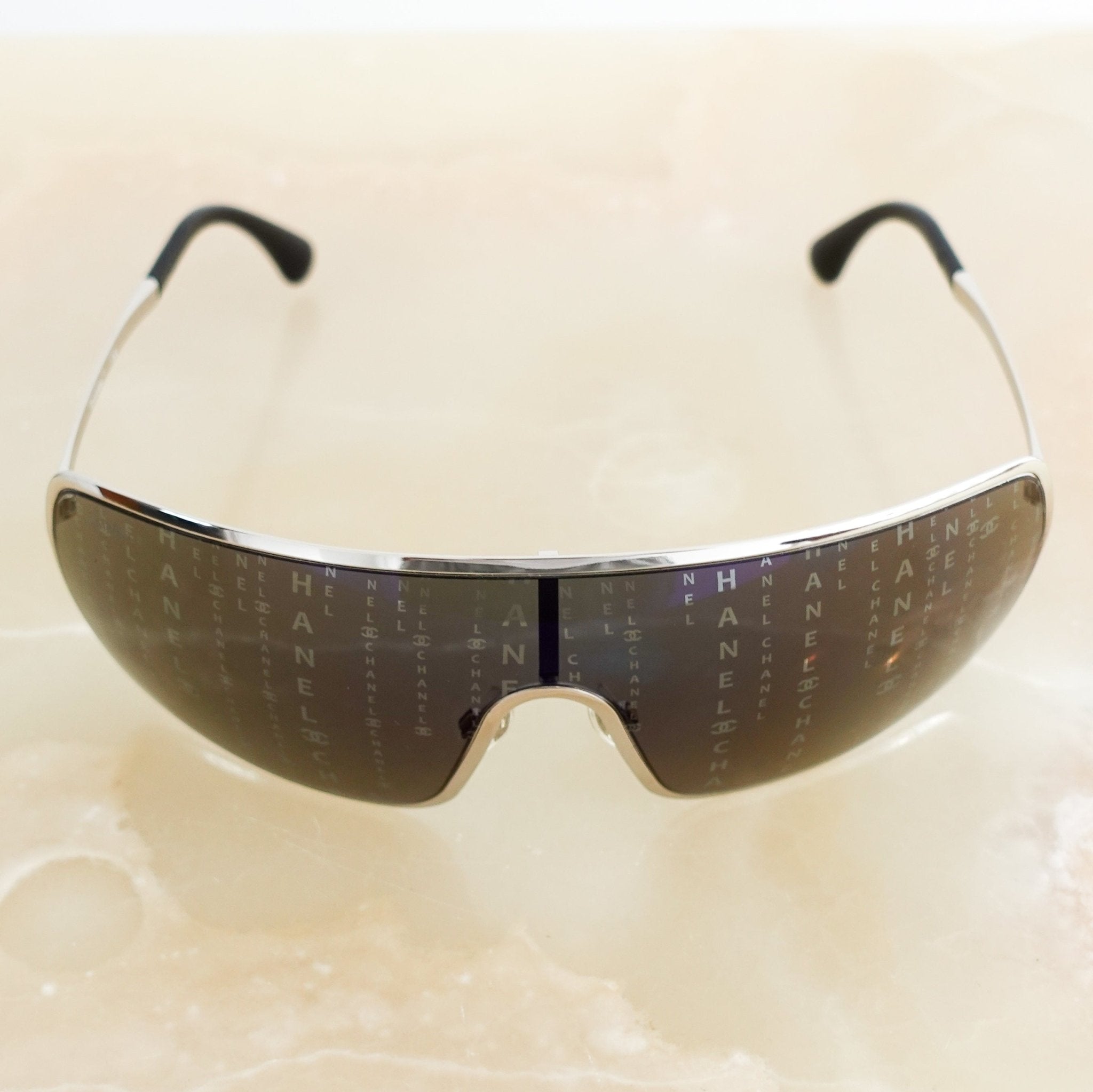 Chanel Hologram Runway Shield Sunglasses | Authentic Preloved - Reloved Again