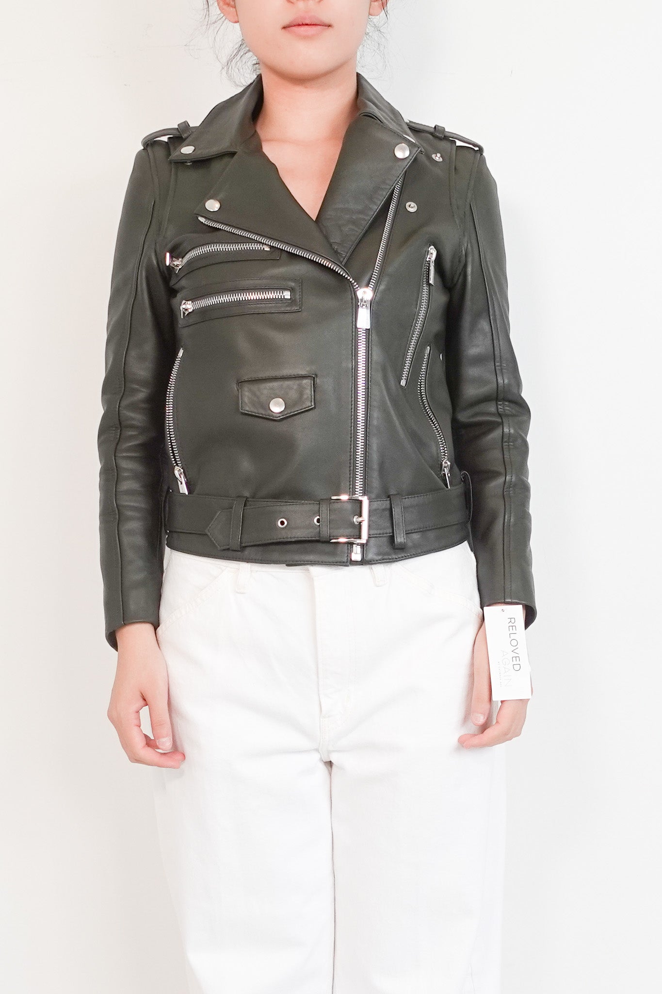 Anine Bing Green Leather Jacket RRP £980- final sale no returns | Authentic Preloved