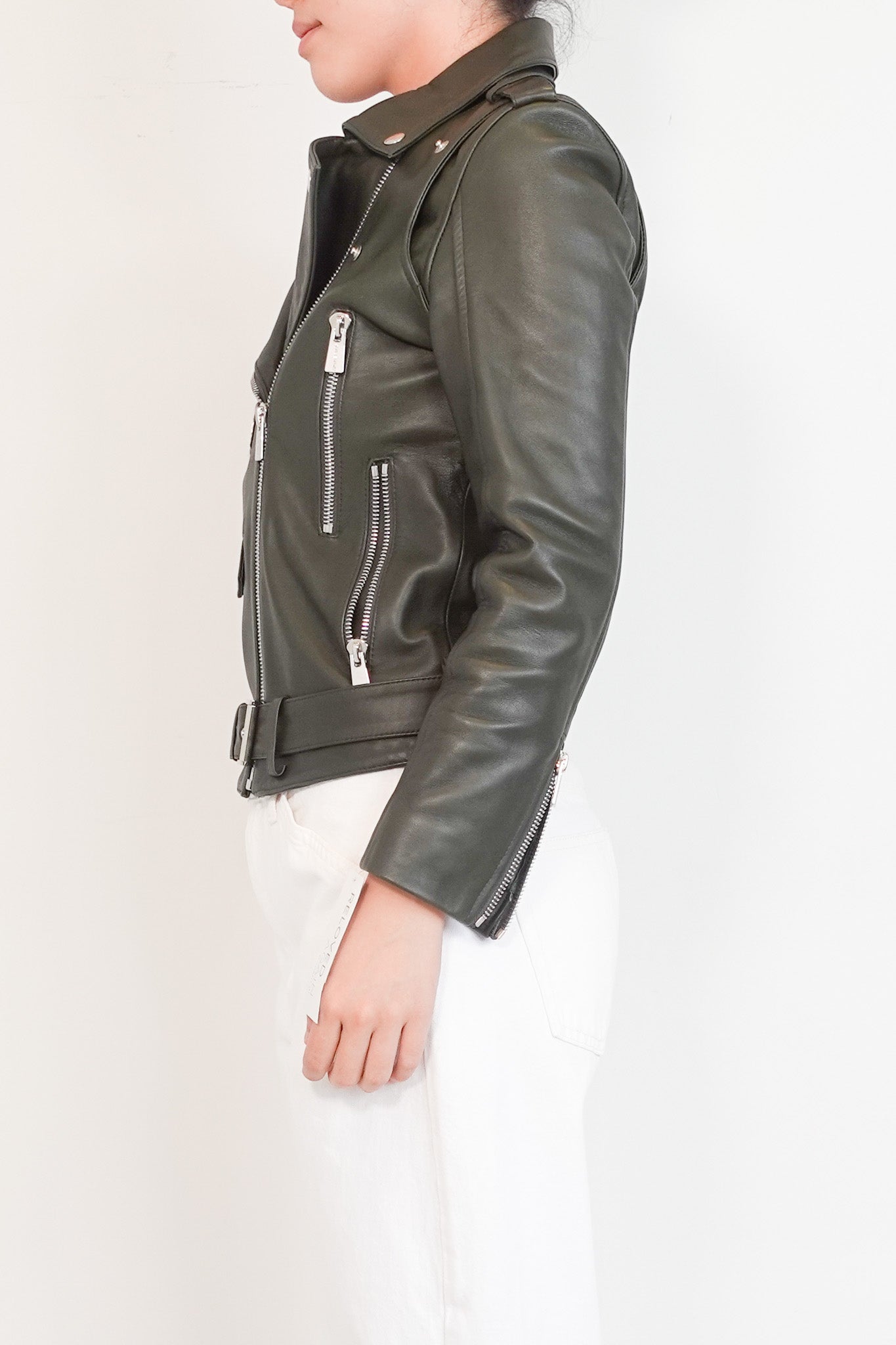 Anine Bing Green Leather Jacket RRP £980- final sale no returns | Authentic Preloved