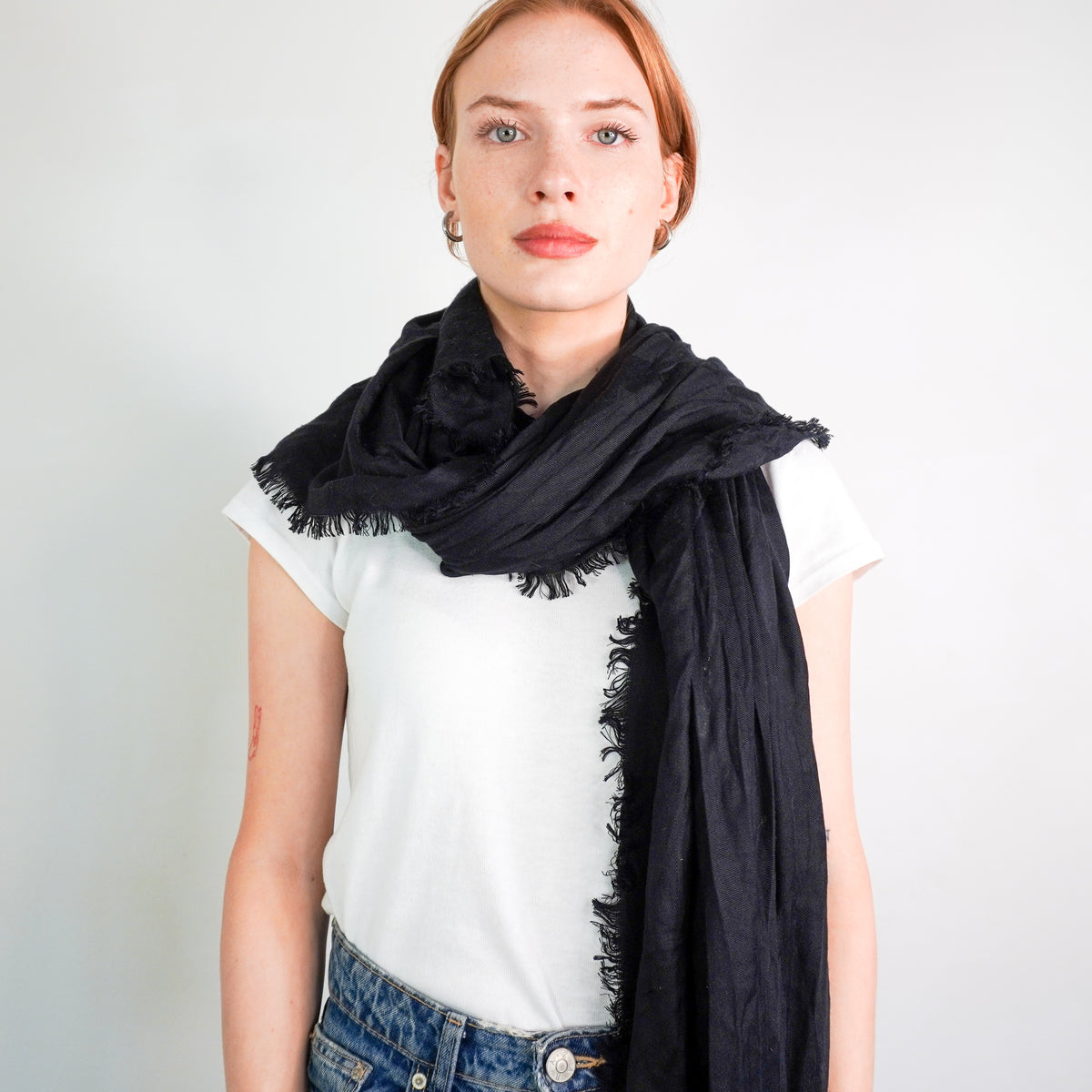 Saint Laurent Black Wool Scarf (RRP £600) | FINAL SALE Authentic Preloved - Reloved Again