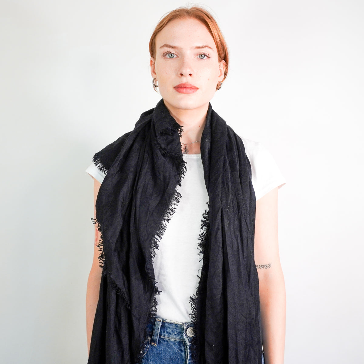 Saint Laurent Black Wool Scarf (RRP £600) | FINAL SALE Authentic Preloved