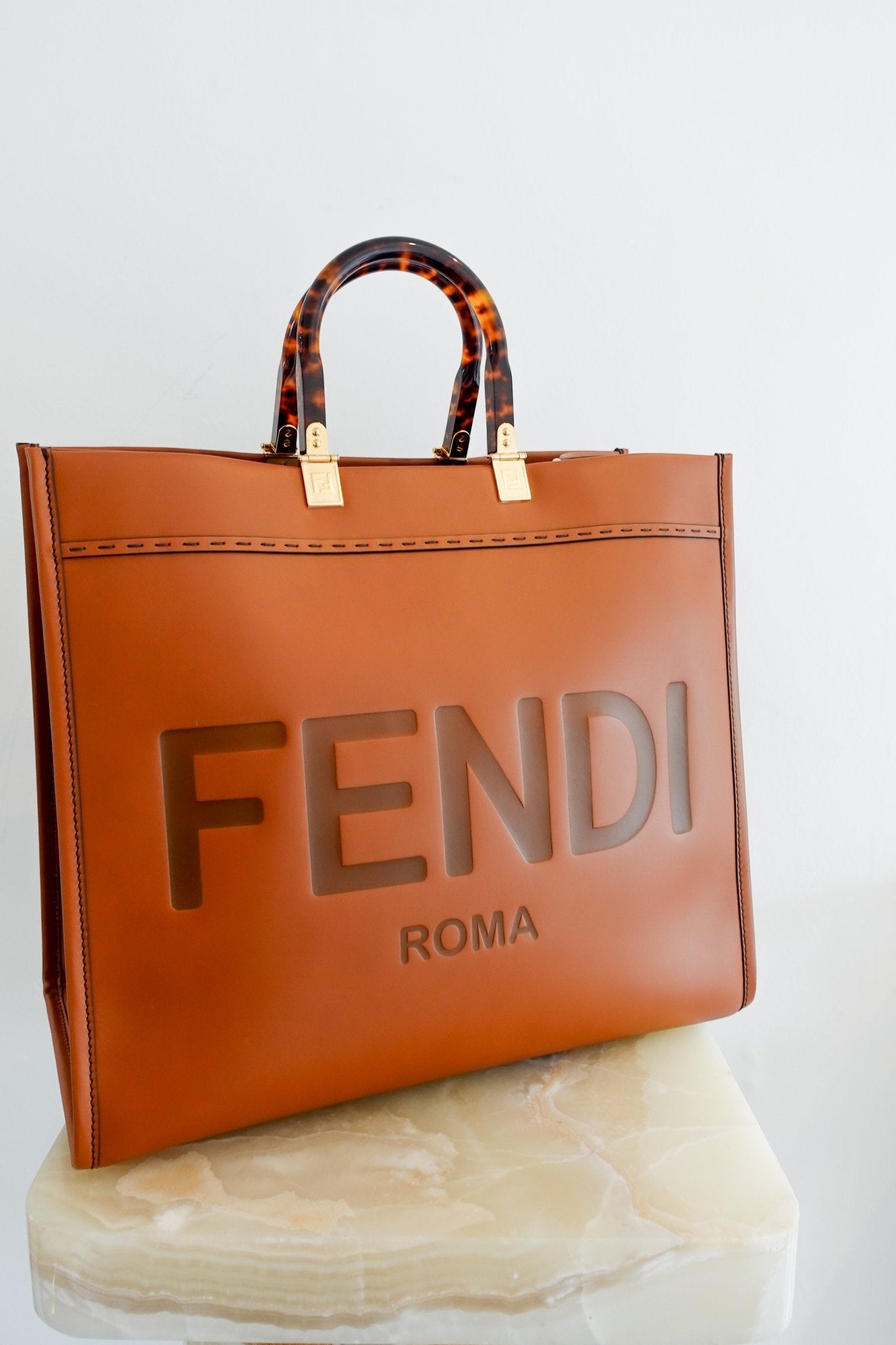 NEW Fendi Sunshine Medium Brown Tote Bag RRP £2250 | Authentic Preloved