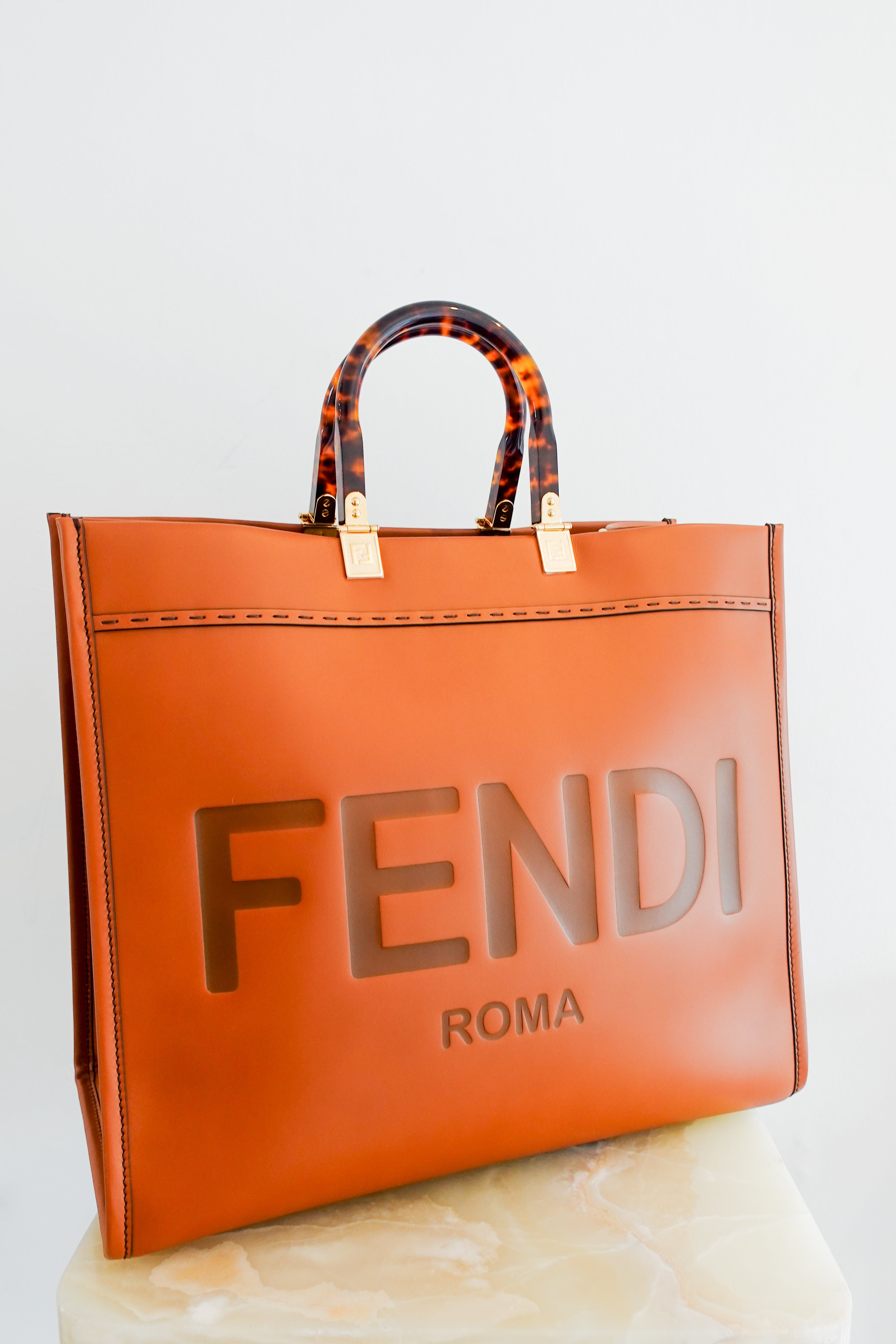 NEW Fendi Sunshine Medium Brown Tote Bag RRP £2250 | Authentic Preloved