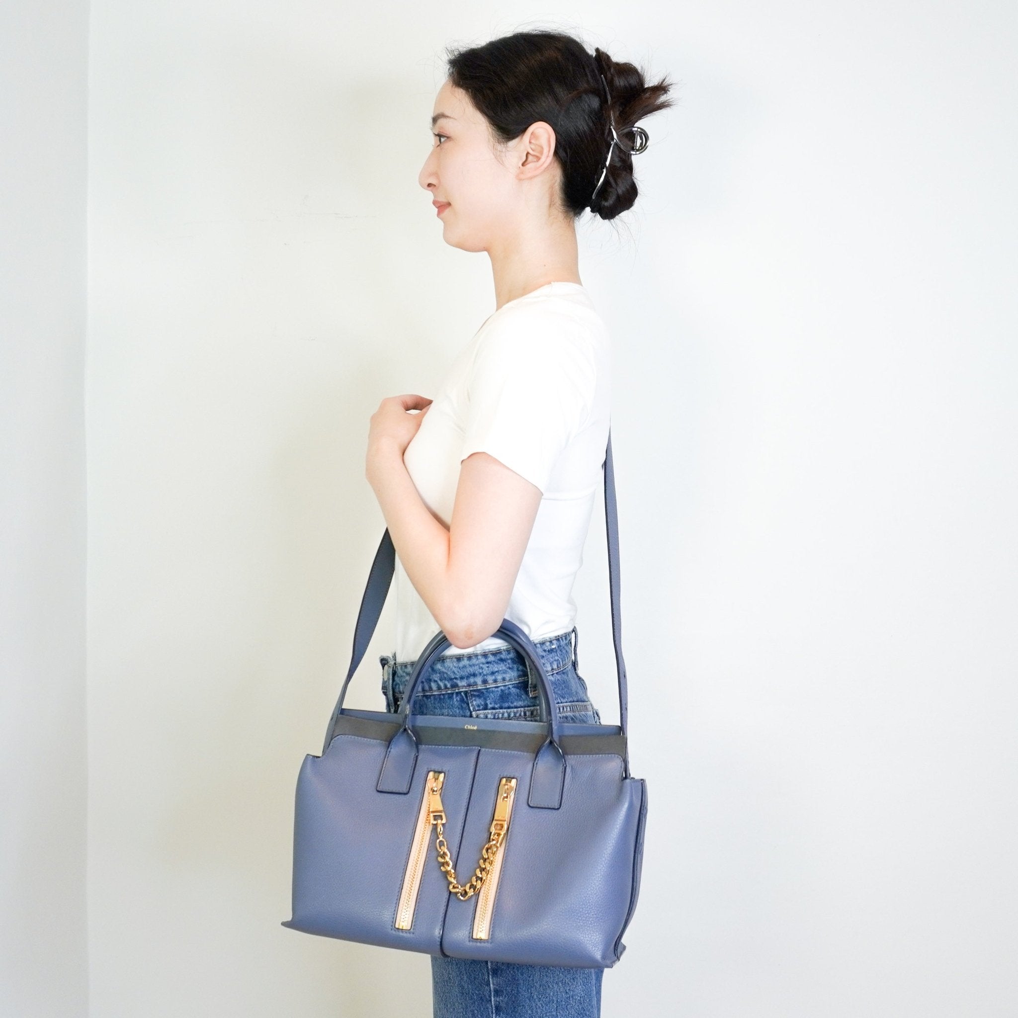 Chloe Blue Medium Cate Satchel RRP £1490 | Authentic Preloved - Reloved Again