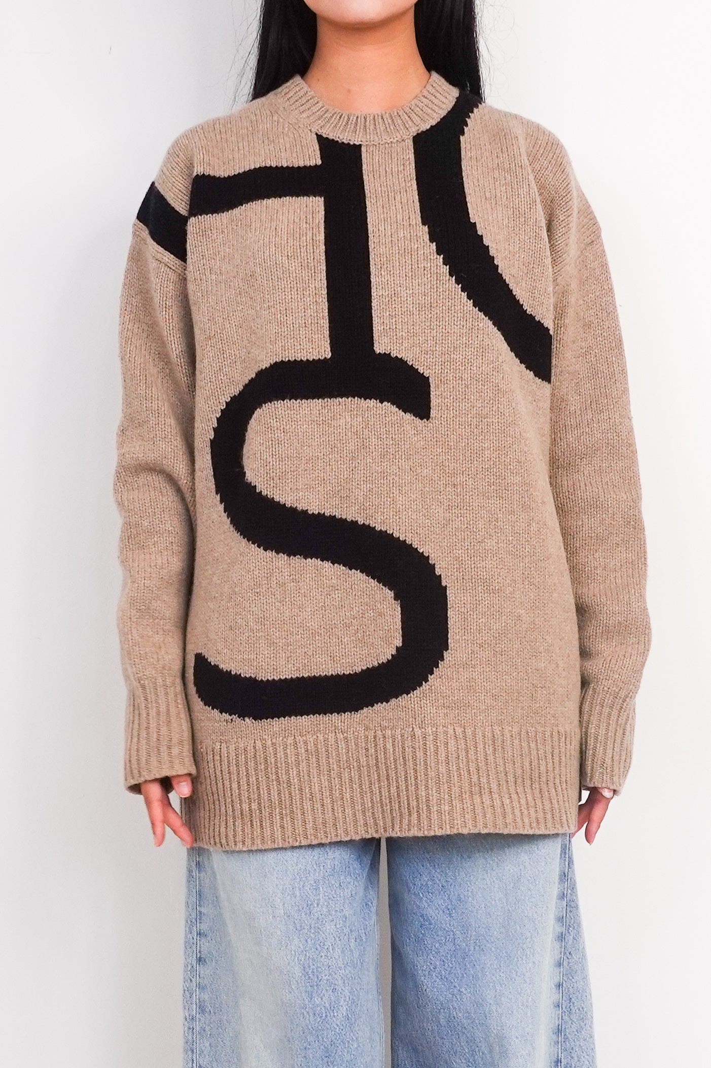 Brown logo knit sweater RRP £500