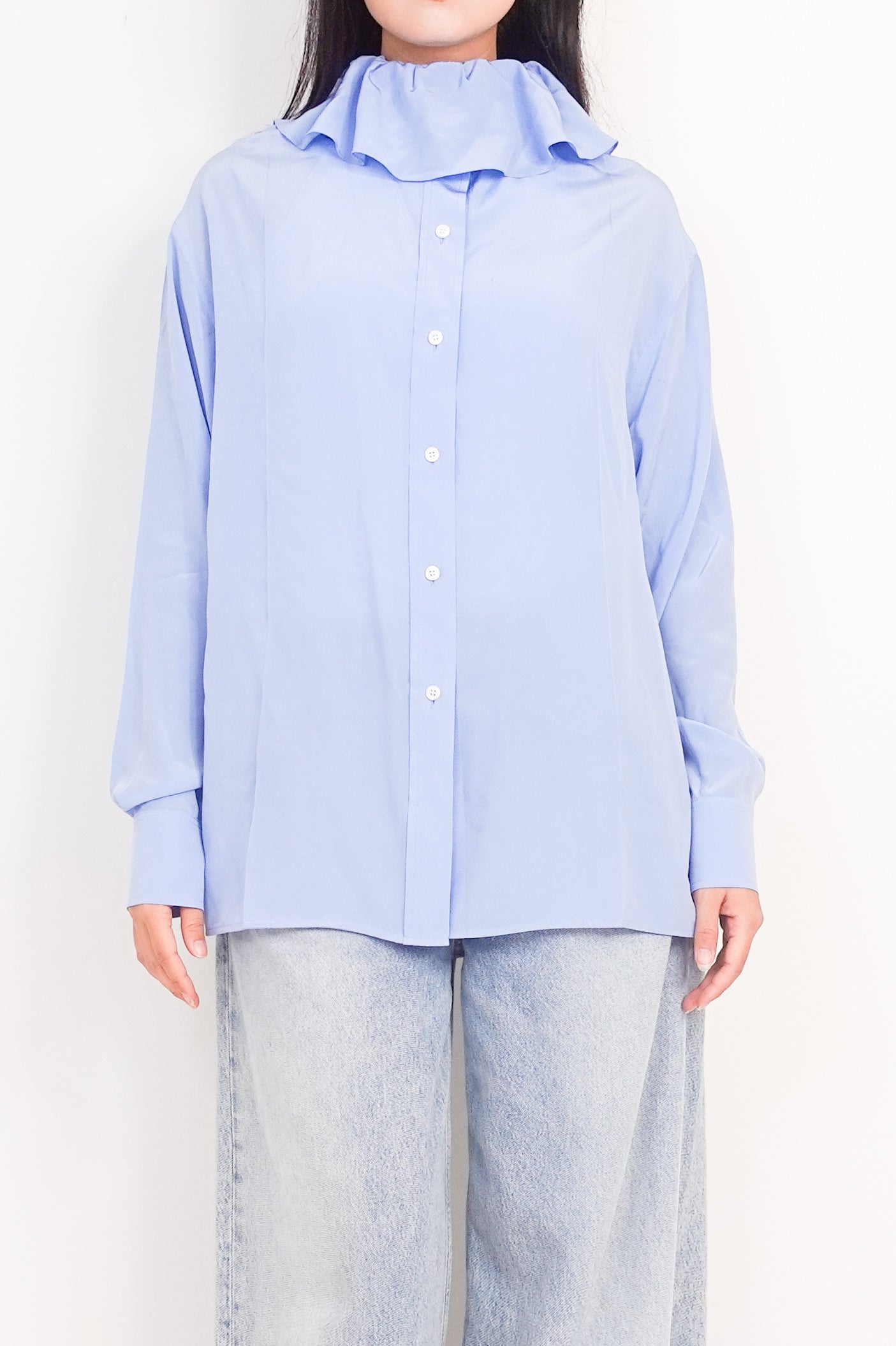 Blue silk blouse RRP £350